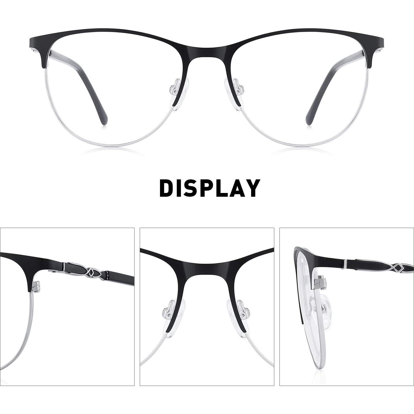 Gafas de lectura OLIEYE Cat Eye retro 51mm con luz azul