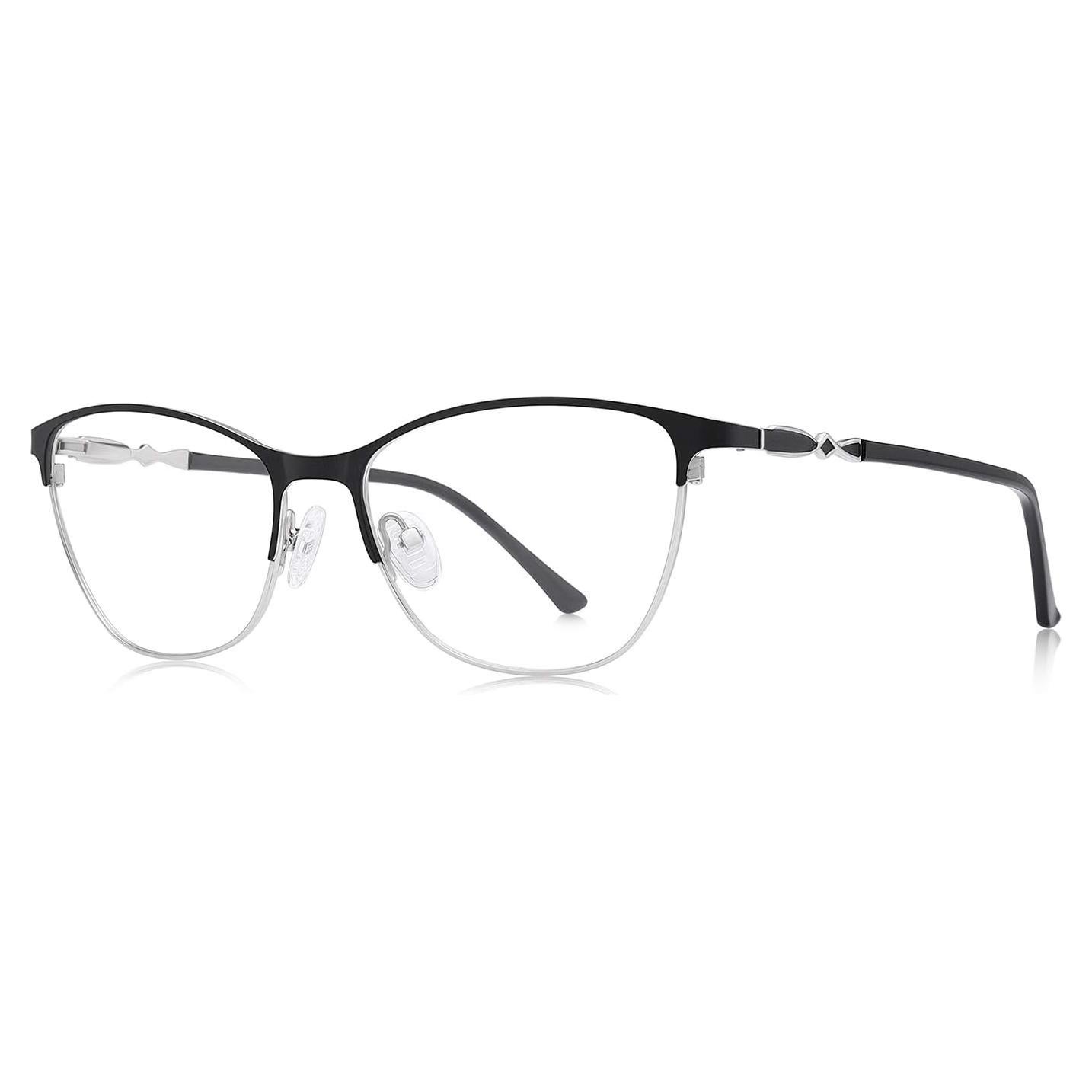 Gafas de lectura OLIEYE Cat Eye negras 53mm con luz azul
