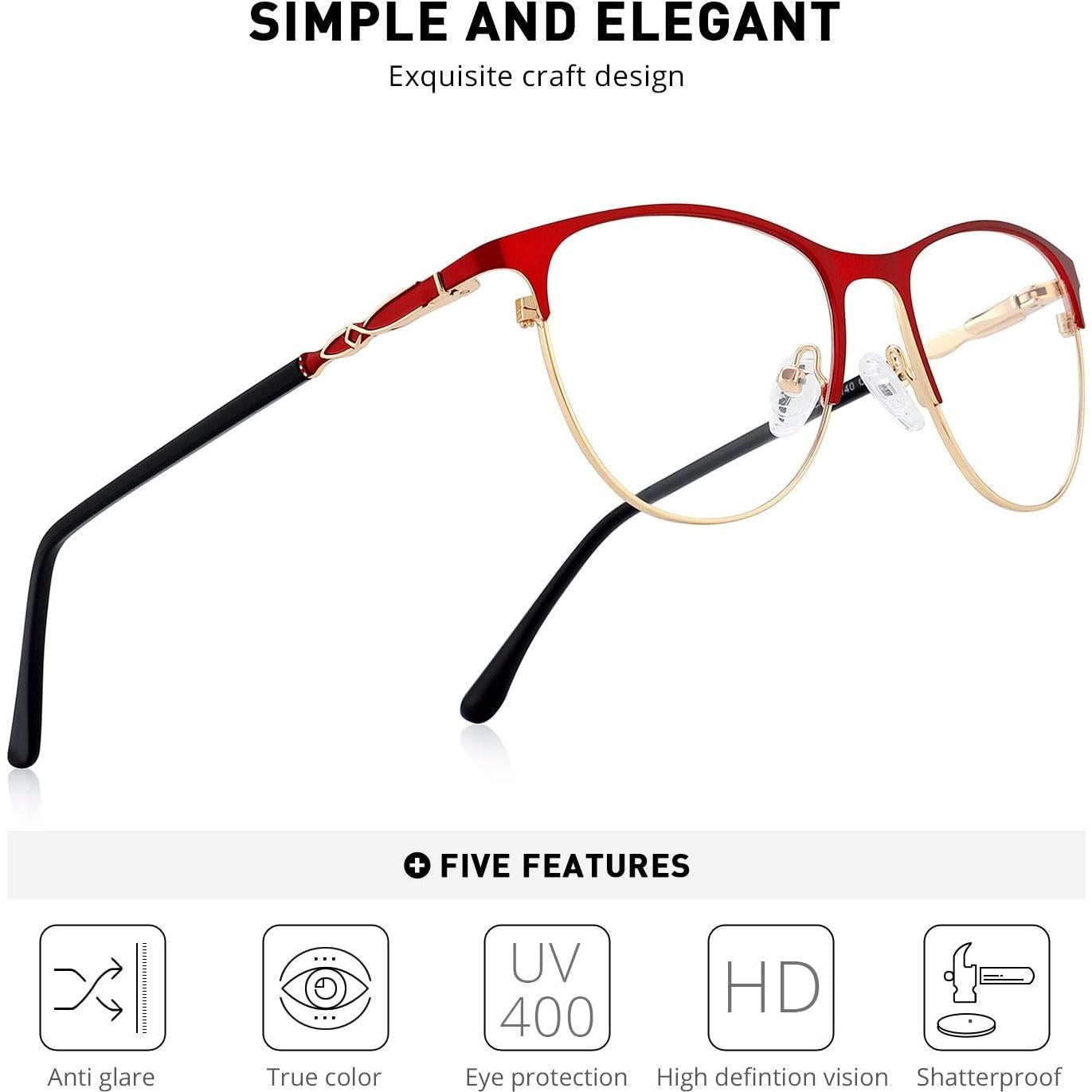 Gafas de lectura OLIEYE Cat Eye retro para mujeres