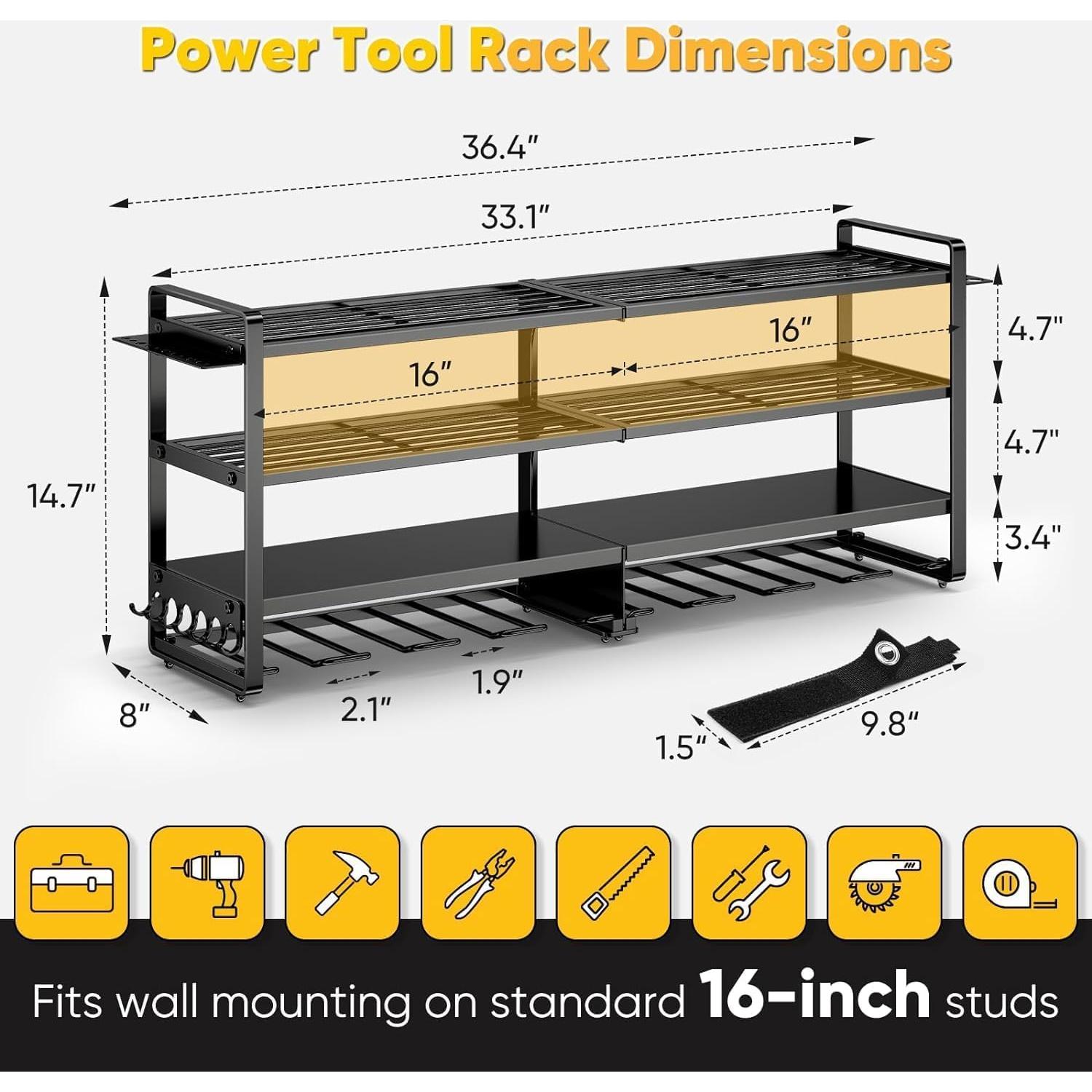 Organizador de Herramientas POKIPO 4 Capas Montado en Pared