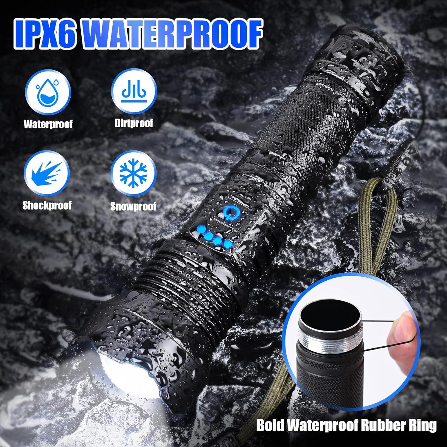 Linterna LED Foleto SJ p70-2 100000 Lúmenes 5 Modos