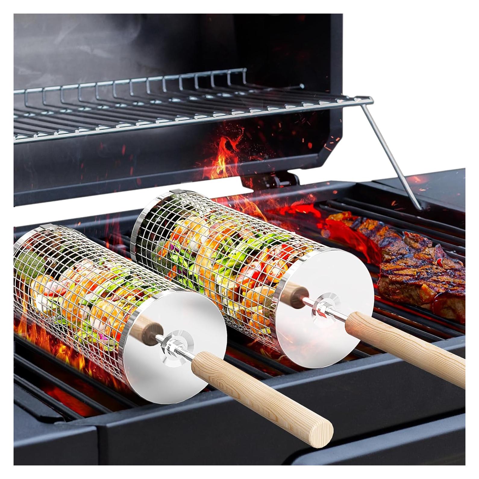 Cestas de Parrilla Ivtivfu 2PCS Acero Inoxidable 304