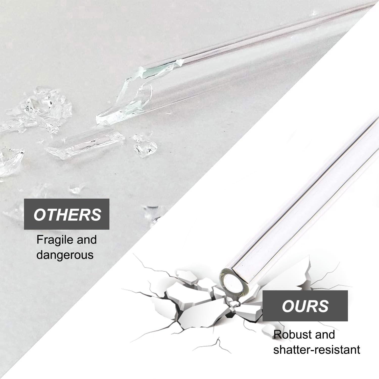 Popotes de Vidrio Reutilizables CteaTs para Taza Stanley 30/40 oz