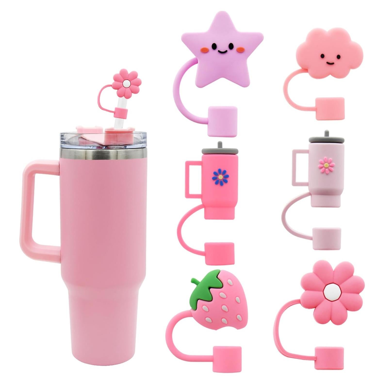 Tapa para Copas Stanley Meitesti 6 Piezas Rosa Reutilizables