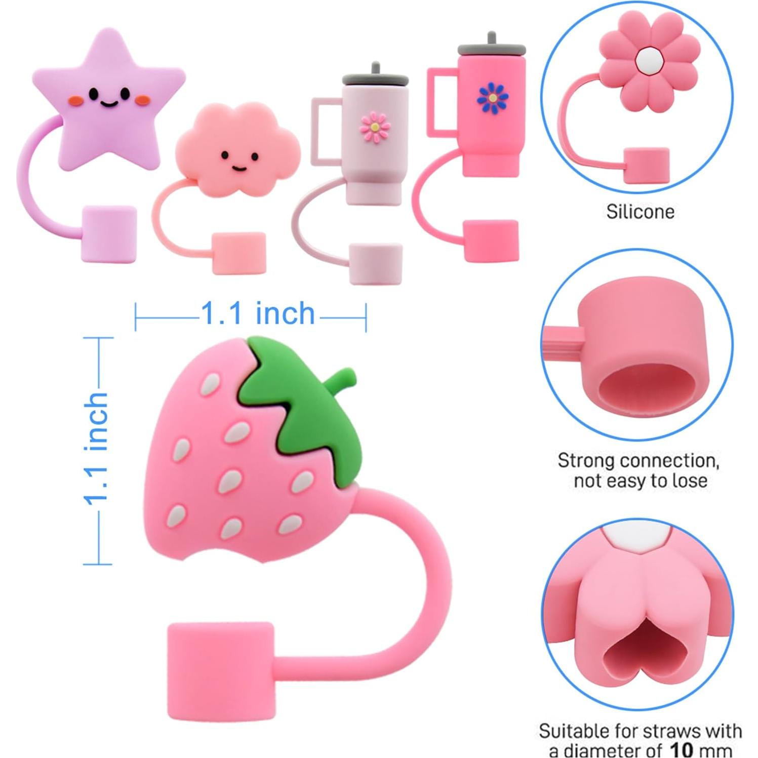 Tapa para Copas Stanley Meitesti 6 Piezas Rosa Reutilizables