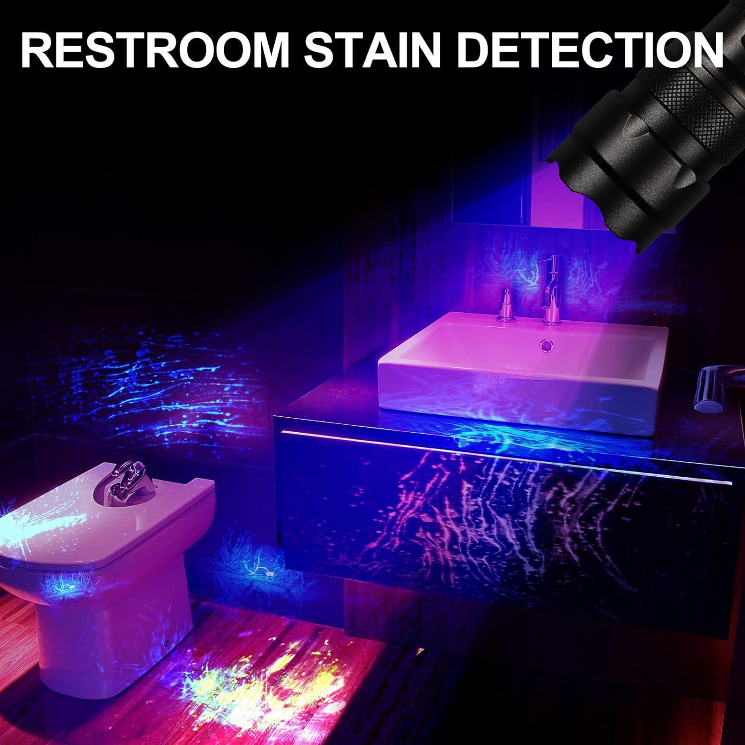 Linterna UV UltraFire 395-405 nm Luz Negra para Detectar Orina