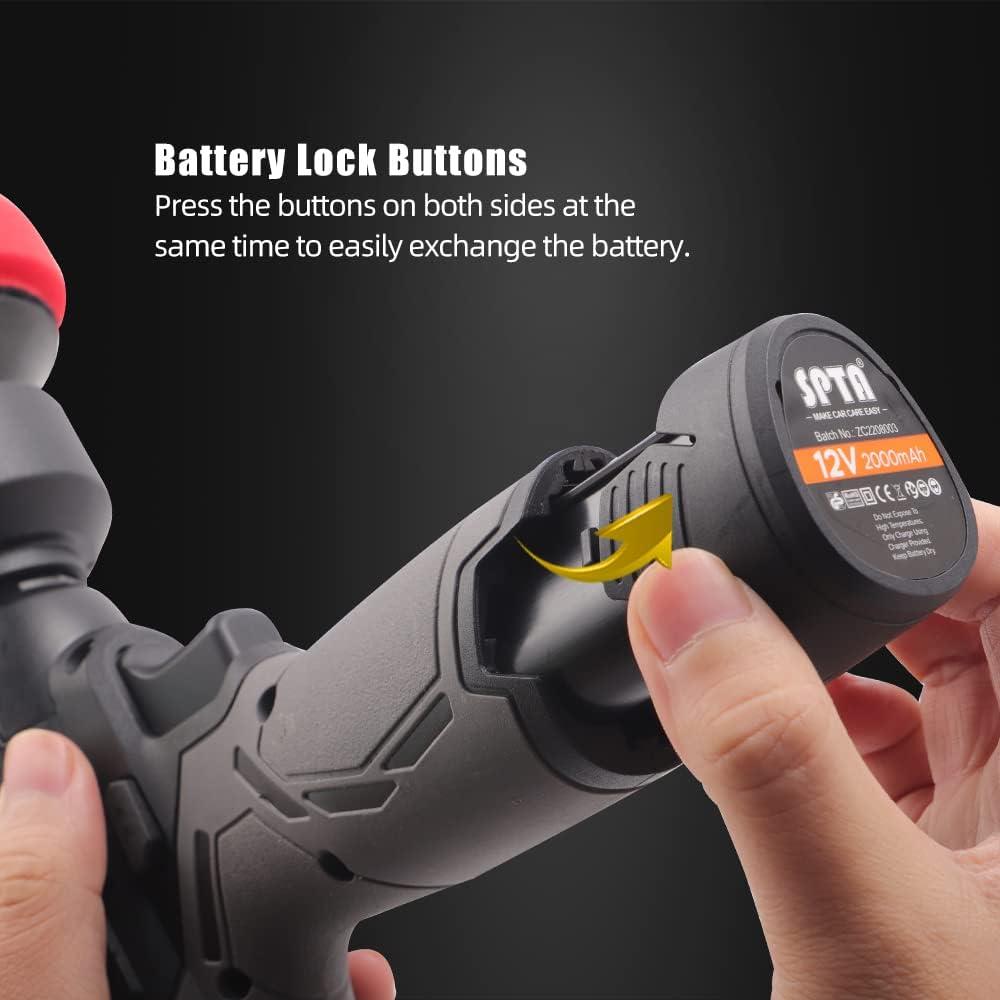 Pulidora Inalámbrica SPTA 12V con Velocidad Variable y Accesorios