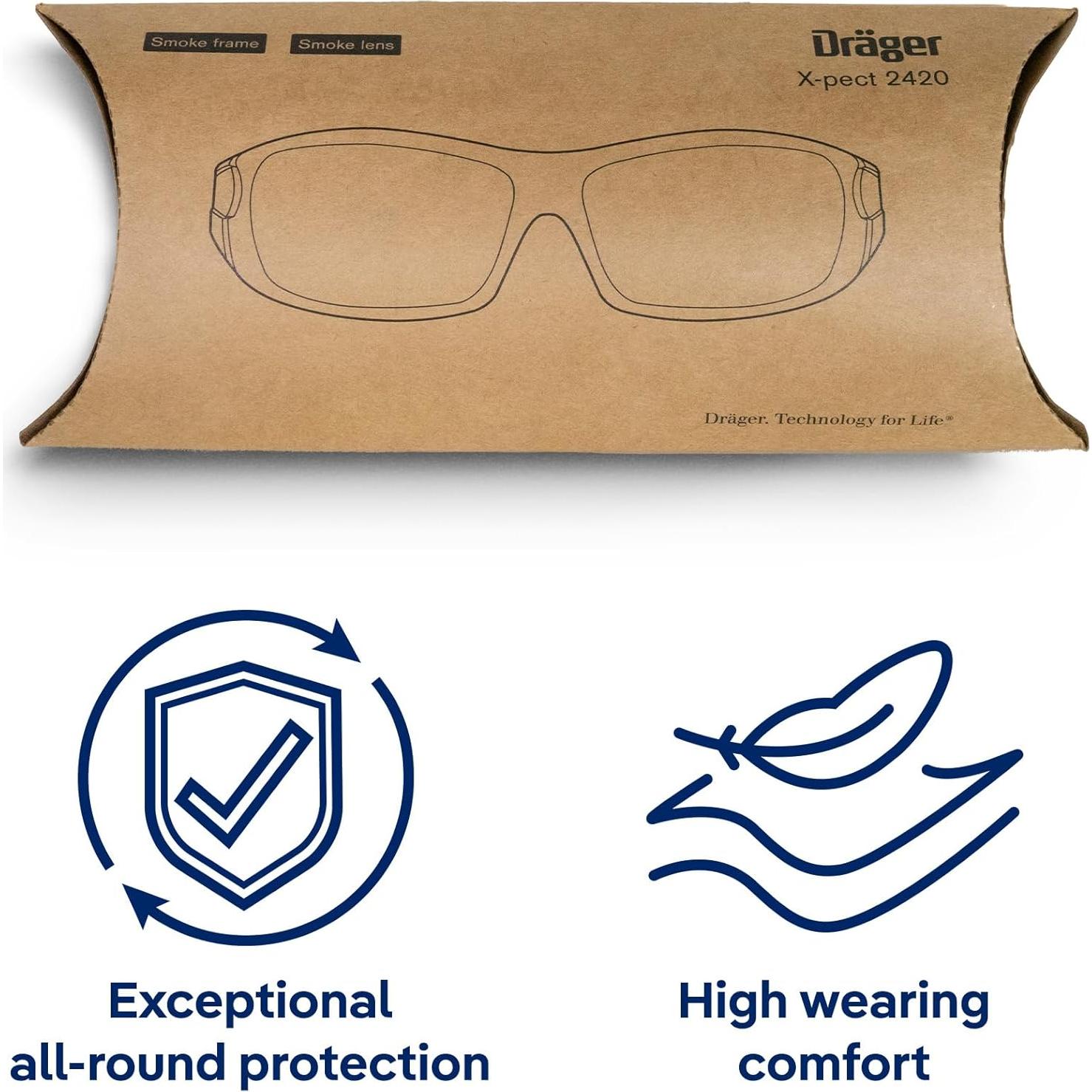 Gafas de Seguridad Dräger X-pect 2420 Antivaho y Antiarañazos