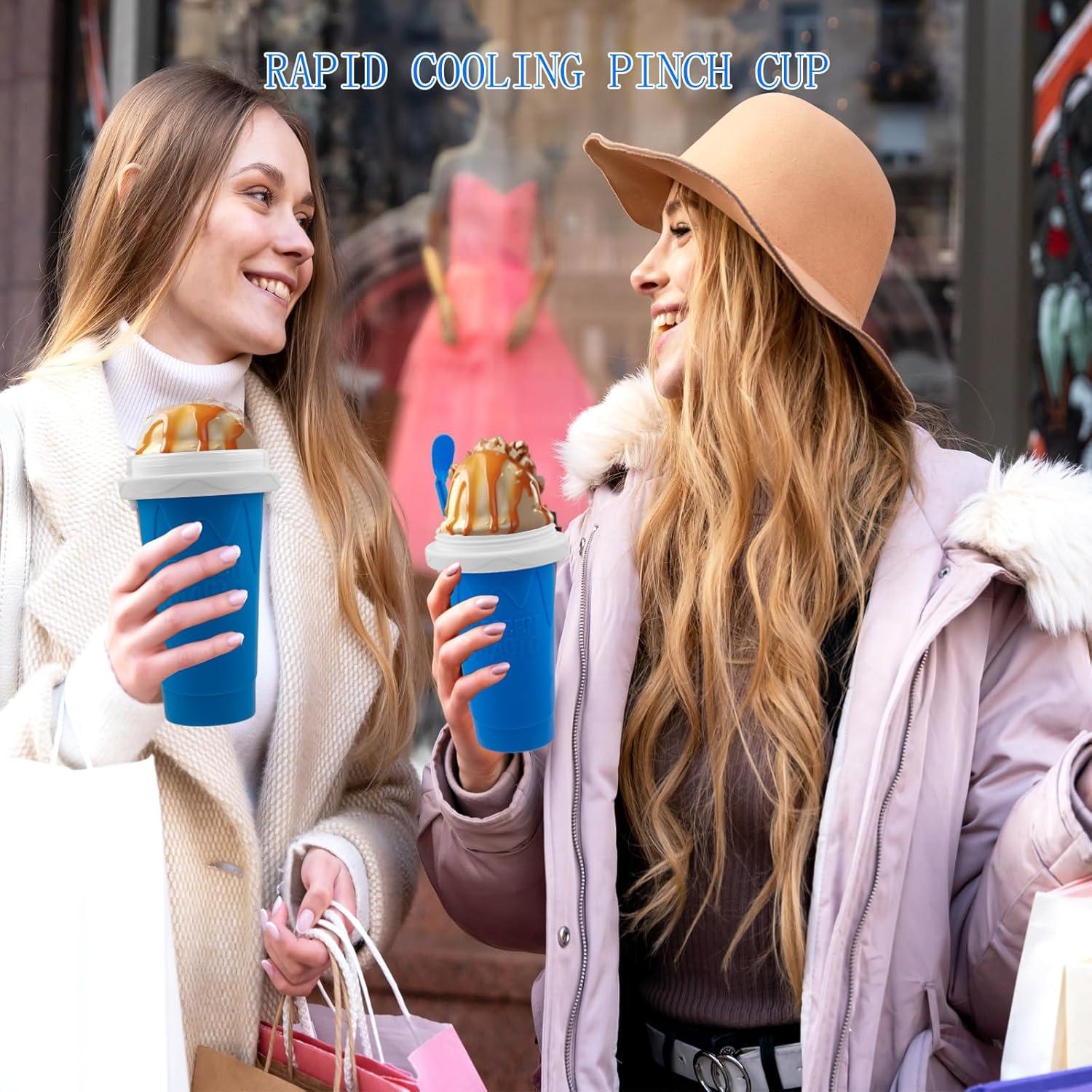 Taza Hacedora de Slushy Fopudy Azul 296 ml Silicona