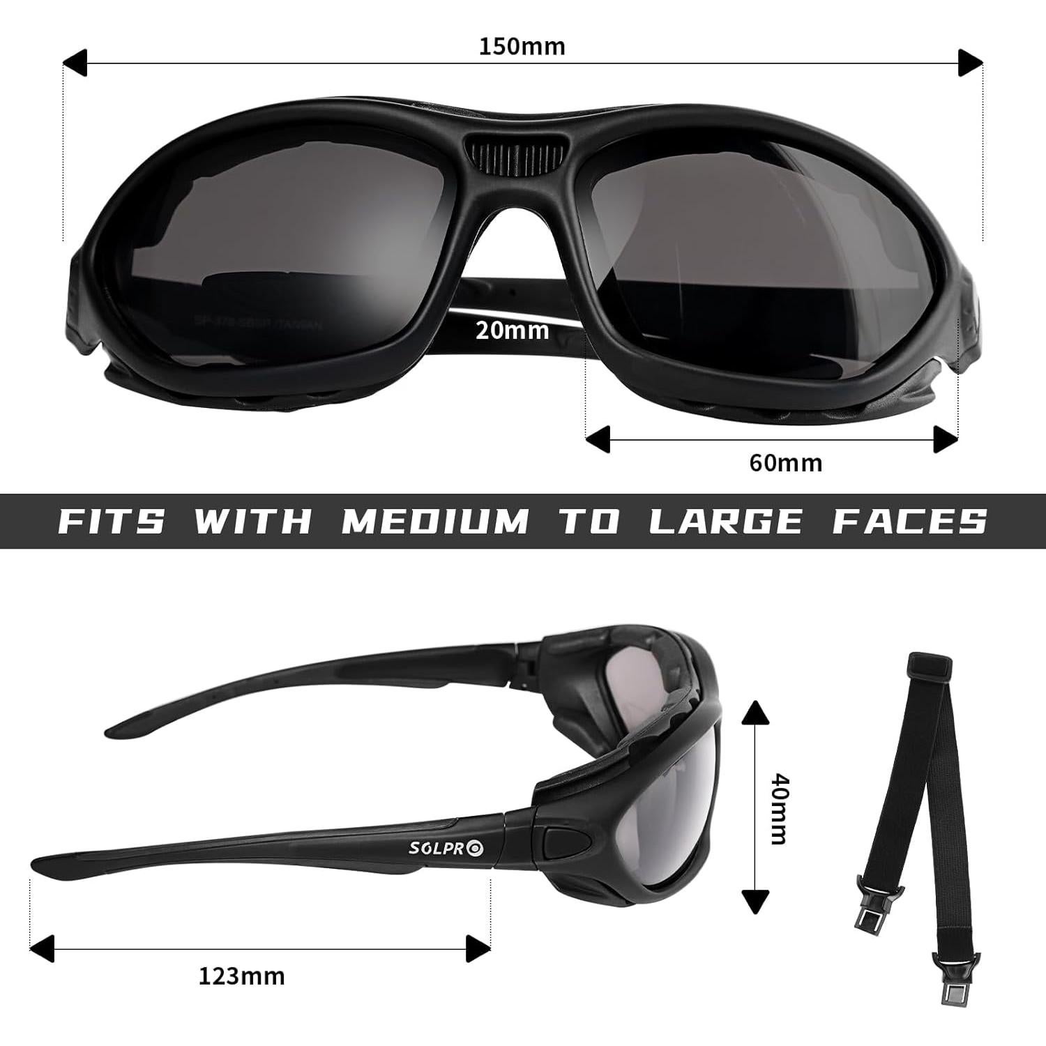 Gafas de sol de seguridad SOLPRO con lente anti-vaho y espuma