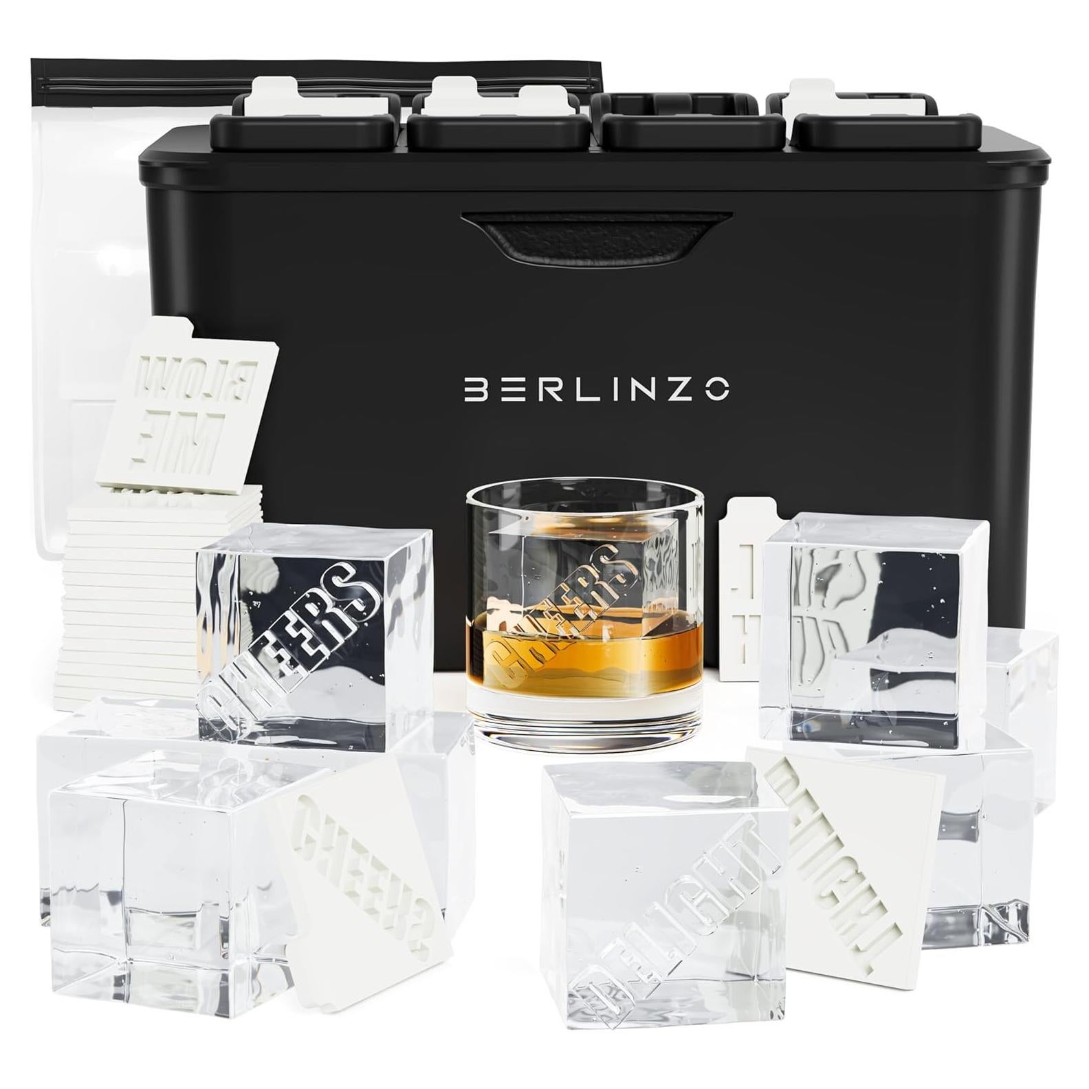 Molde de Hielo Claro Berlinzo - 8 Cubos de 5,08 cm