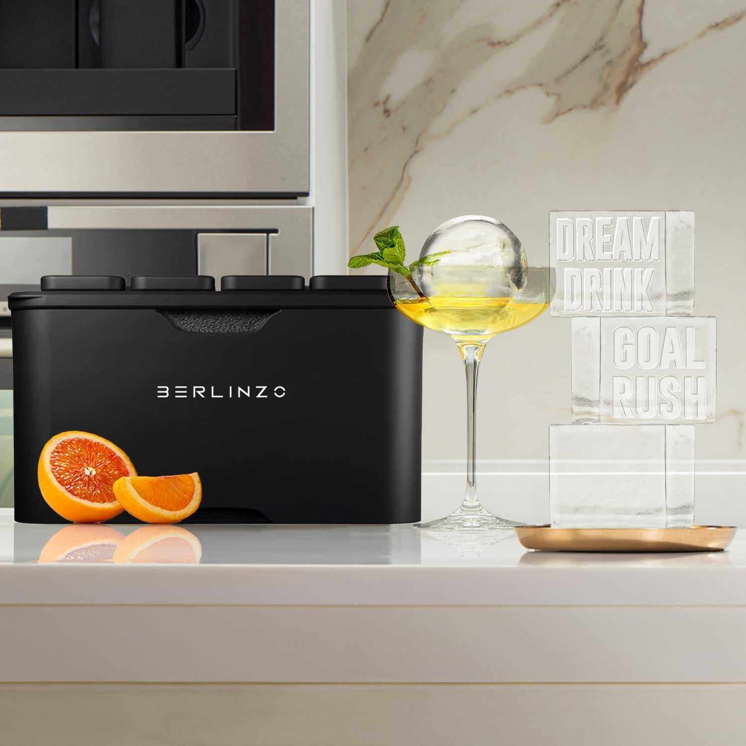 Molde de Hielo Claro Berlinzo - 8 Cubos de 5,08 cm