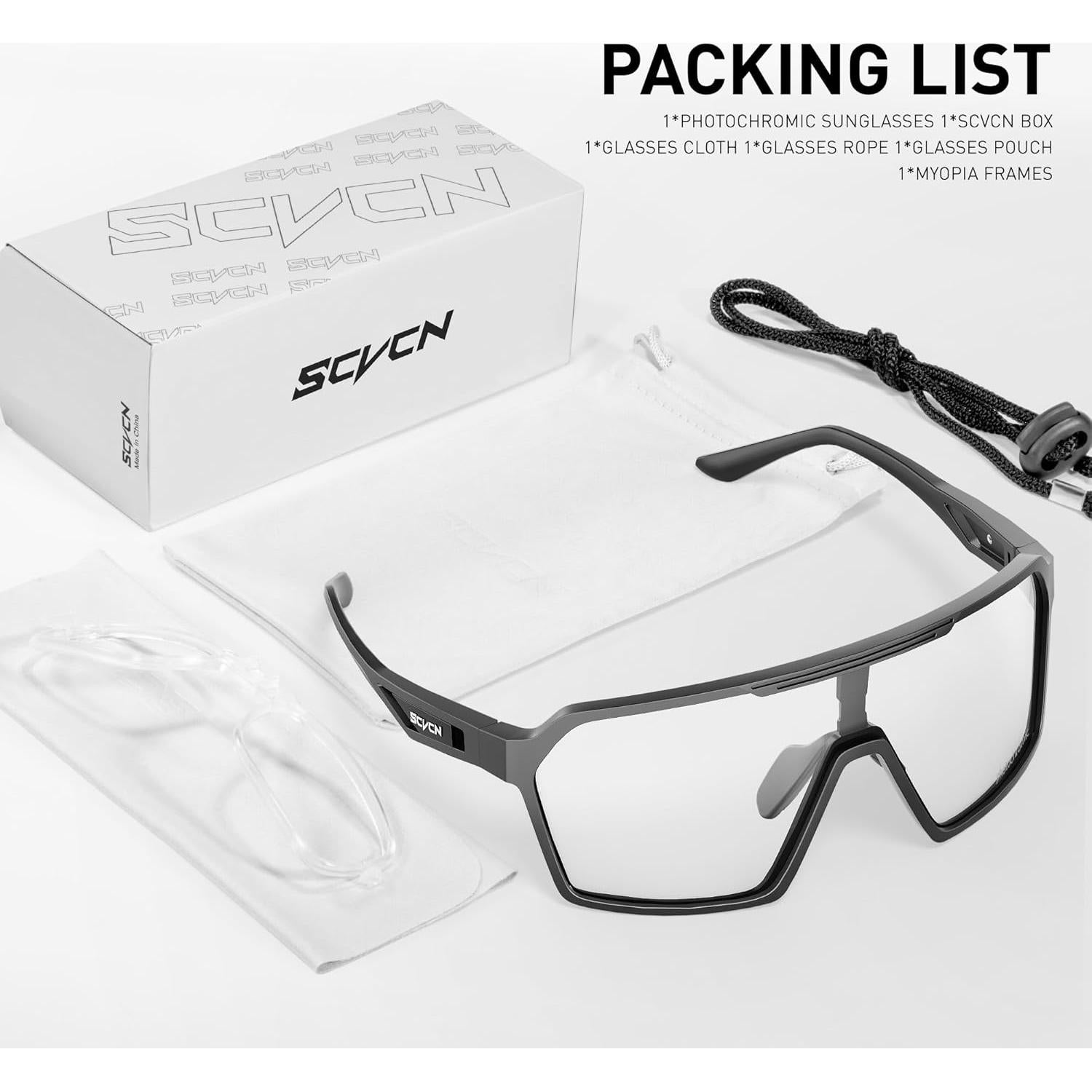 Gafas de Ciclismo Fotoquímicas SCVCN Unisex UV400