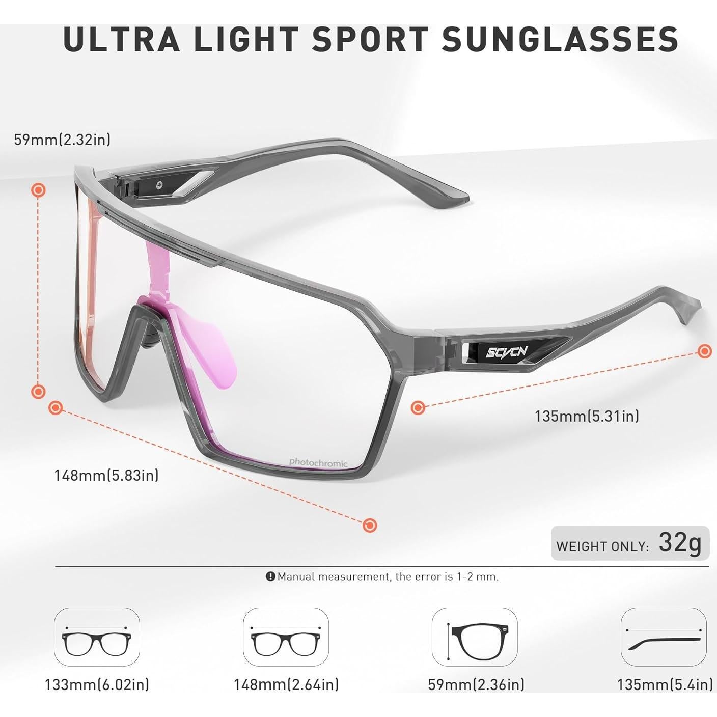 Gafas de Ciclismo Fotoquímicas S327 UV400 para Adultos