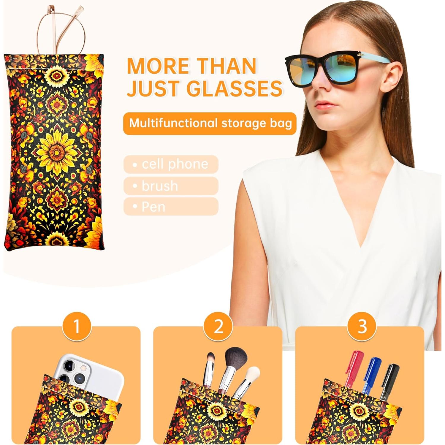 3 Estuches Suaves para Gafas Bohemios - Protección y Estilo