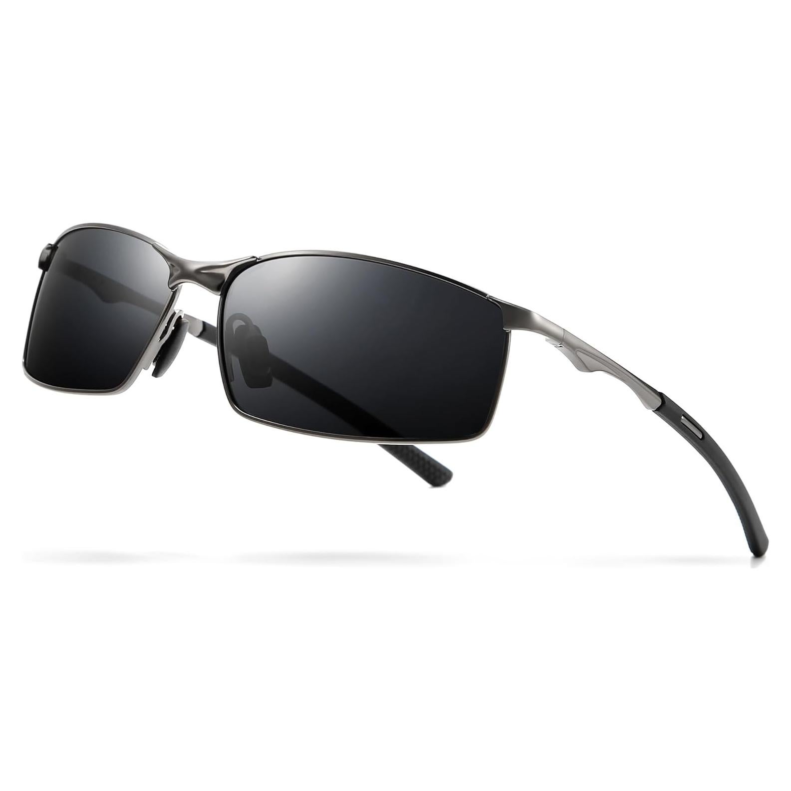 Gafas de Sol Polarizadas para Hombres Marco Metálico Gris
