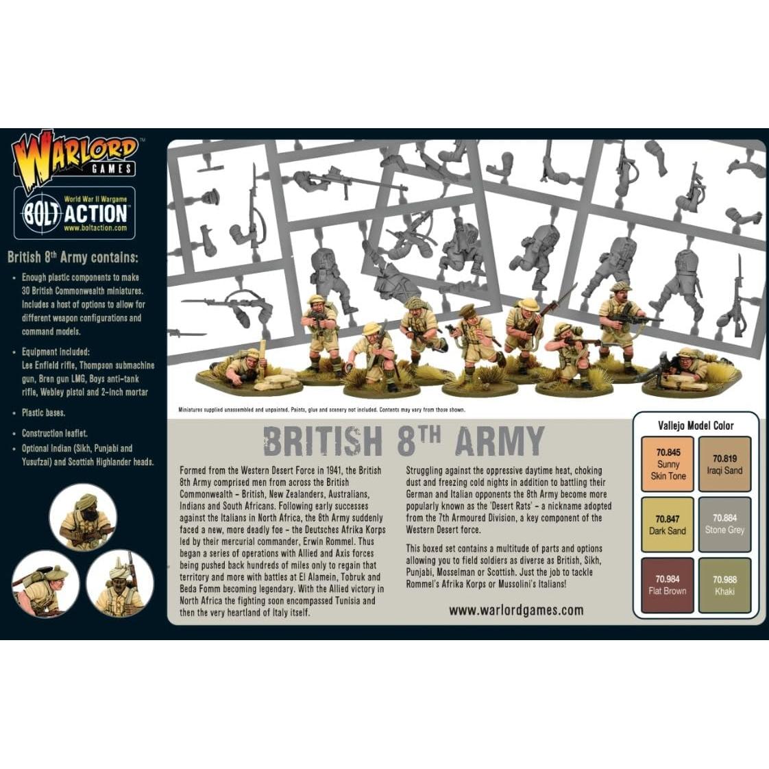 Warlord Games Infantería 8° Ejército Commonwealth 28mm WWII