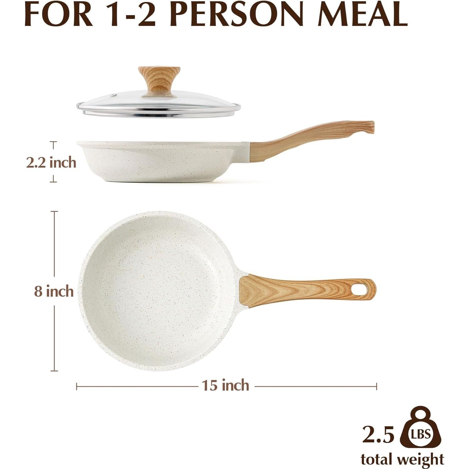 Sartén Cerámica SENSARTE 20 cm Antiadh. con Tapa