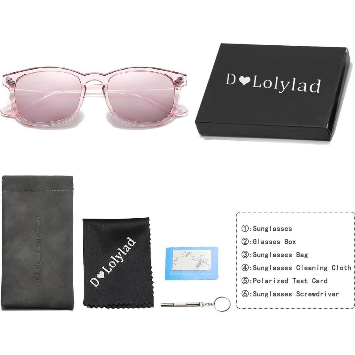 Gafas de sol polarizadas DLolylad UV400 estilo retro