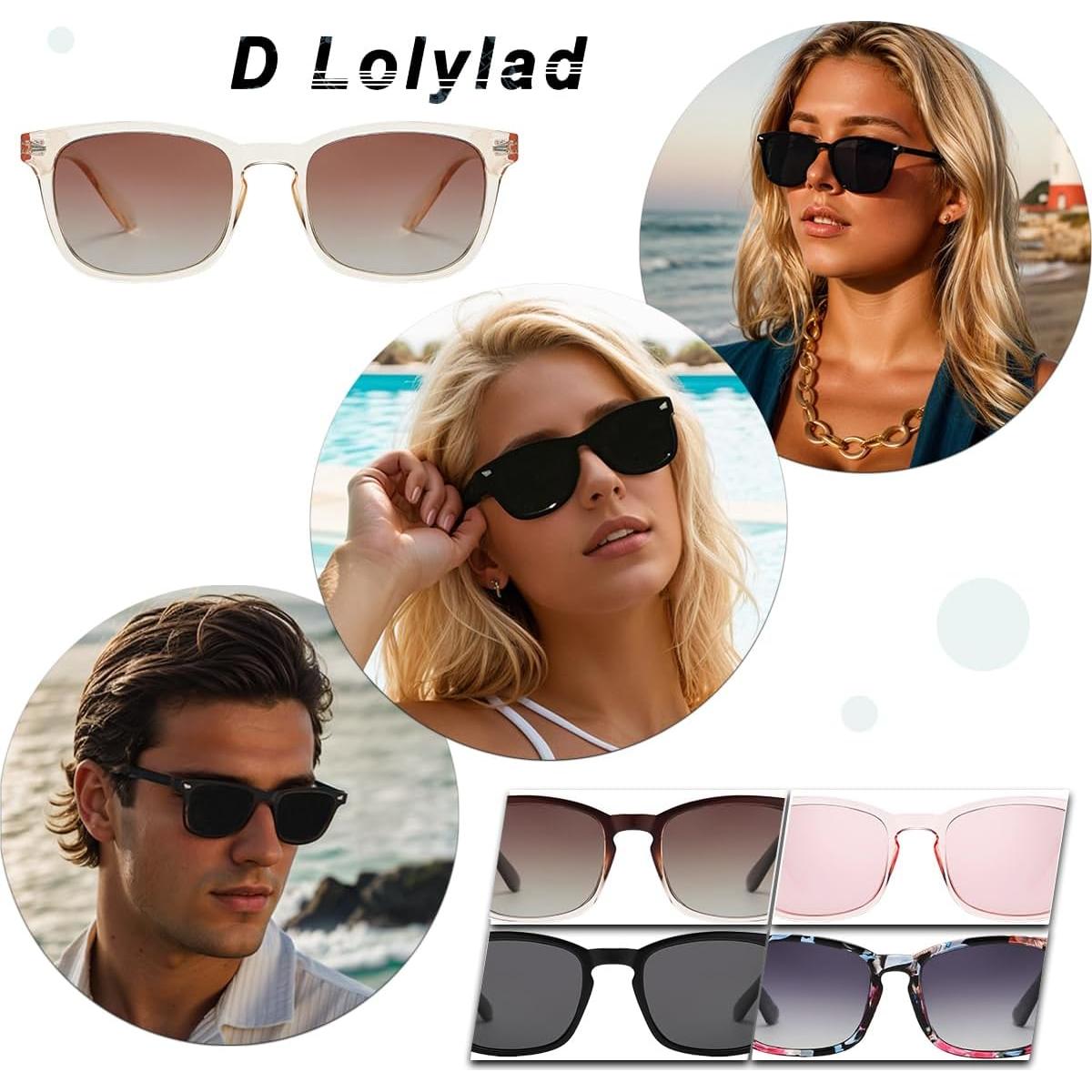 Gafas de sol polarizadas DLolylad UV400 estilo retro
