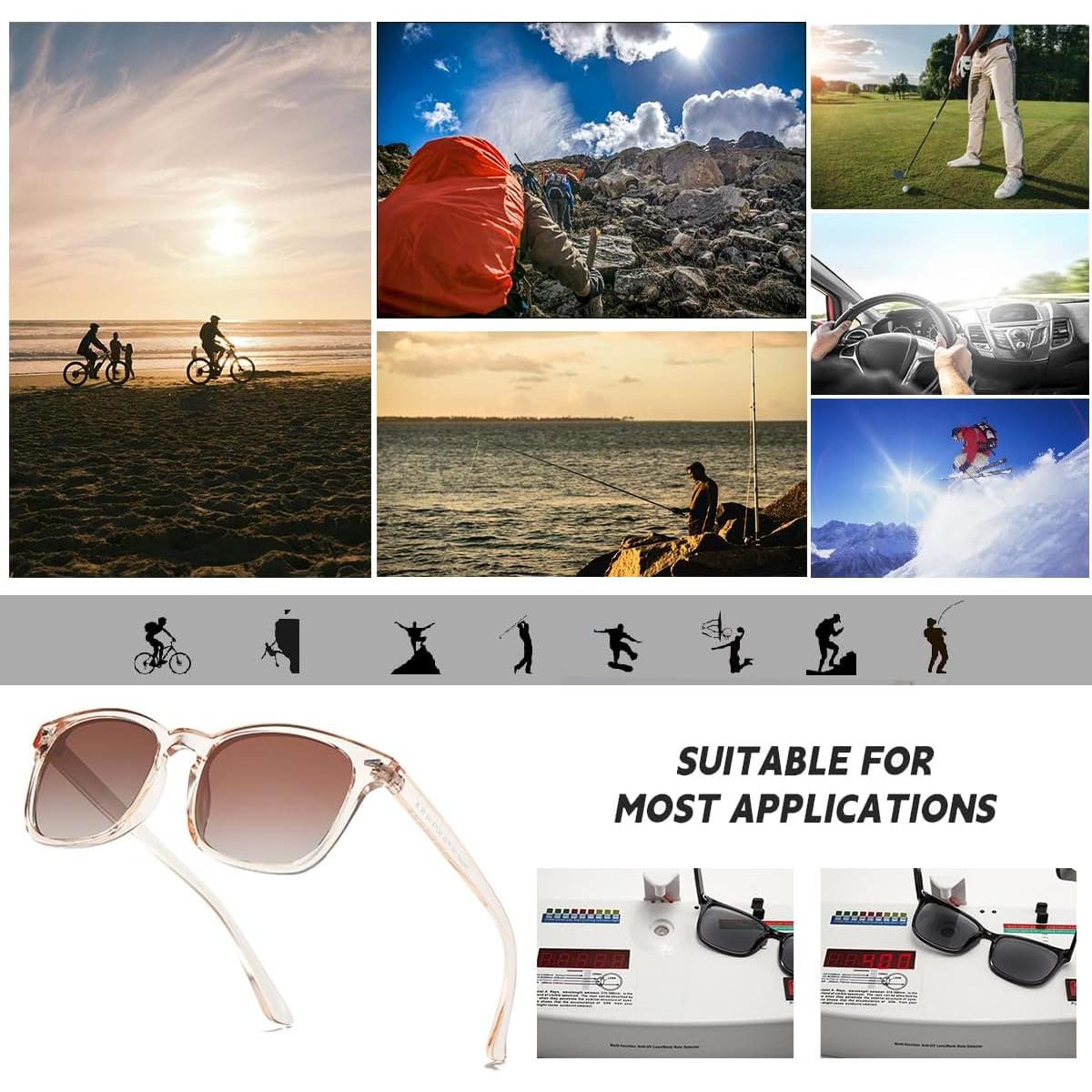 Gafas de sol polarizadas DLolylad UV400 estilo retro