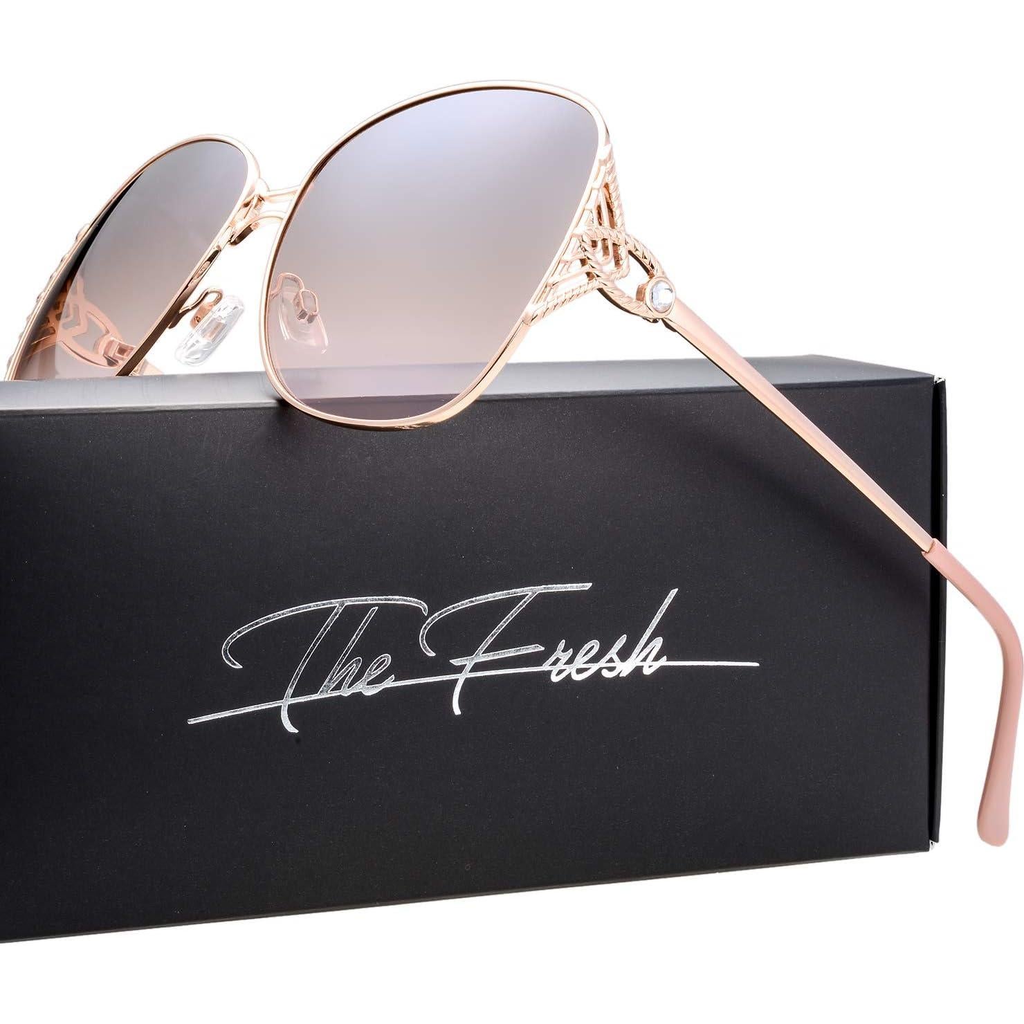 Gafas de Sol Fresco FR1L UV400 para Mujeres - Dorado