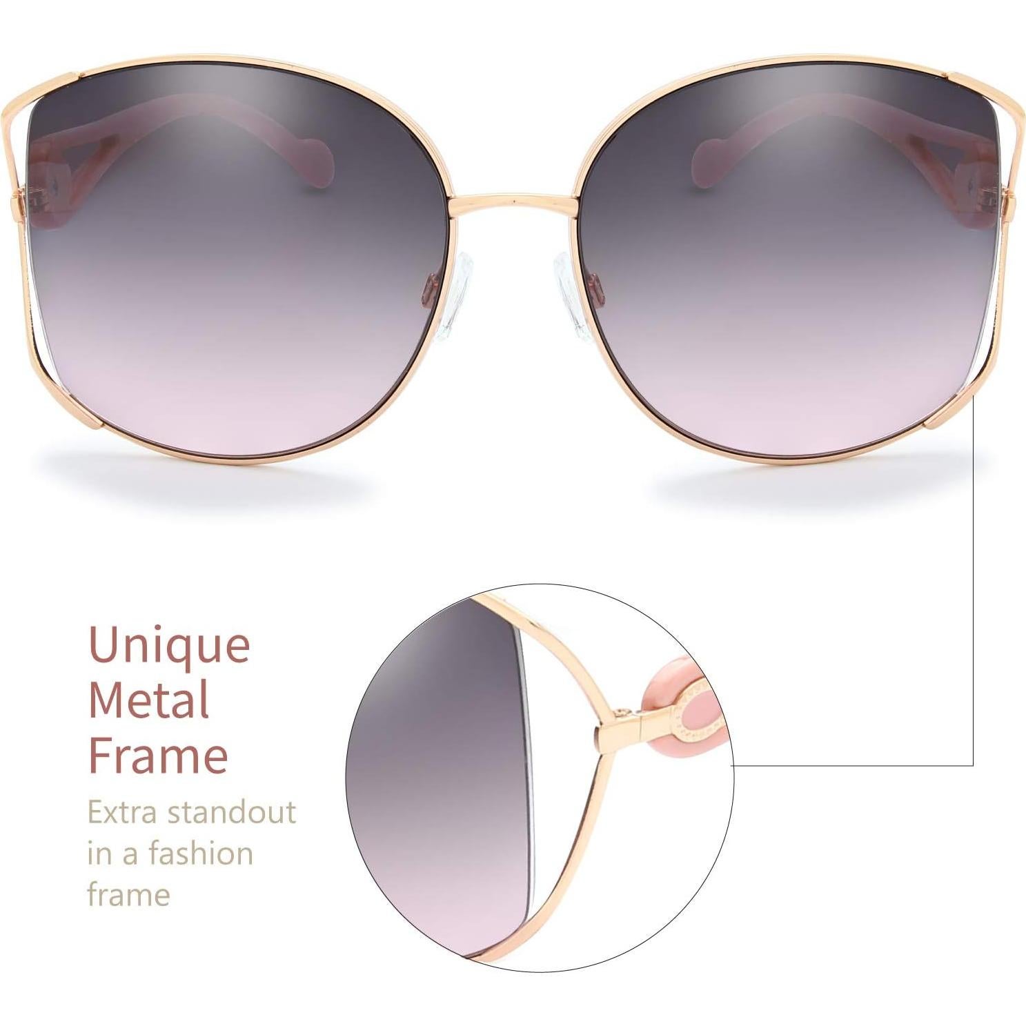 Gafas de Sol Fresco FR1L UV400 para Mujeres - Dorado