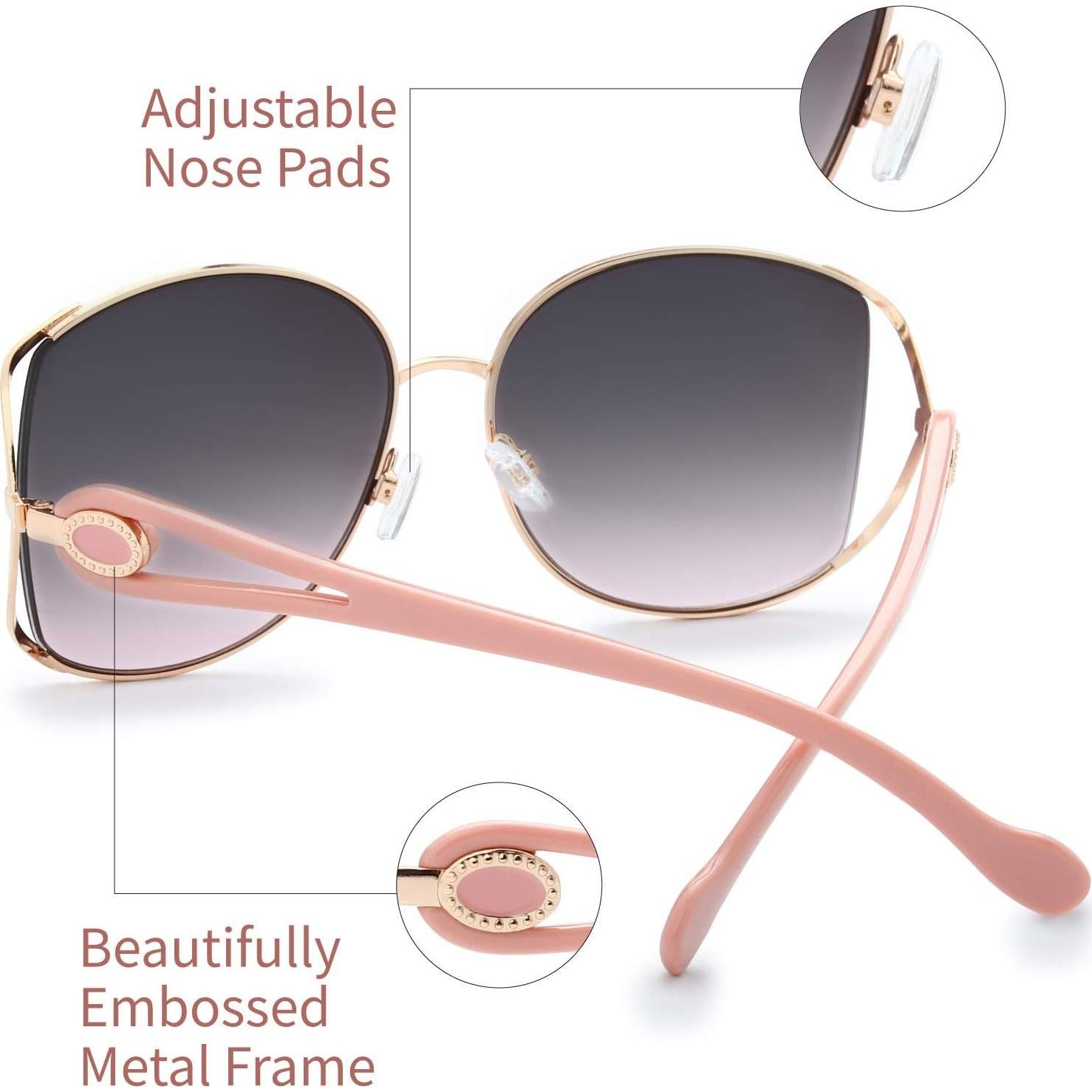 Gafas de Sol Fresco FR1L UV400 para Mujeres - Dorado