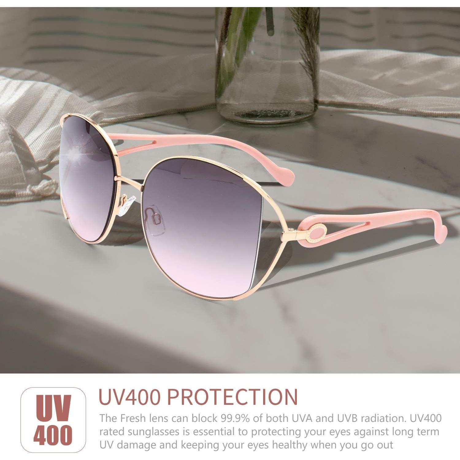 Gafas de Sol Fresco FR1L UV400 para Mujeres - Dorado