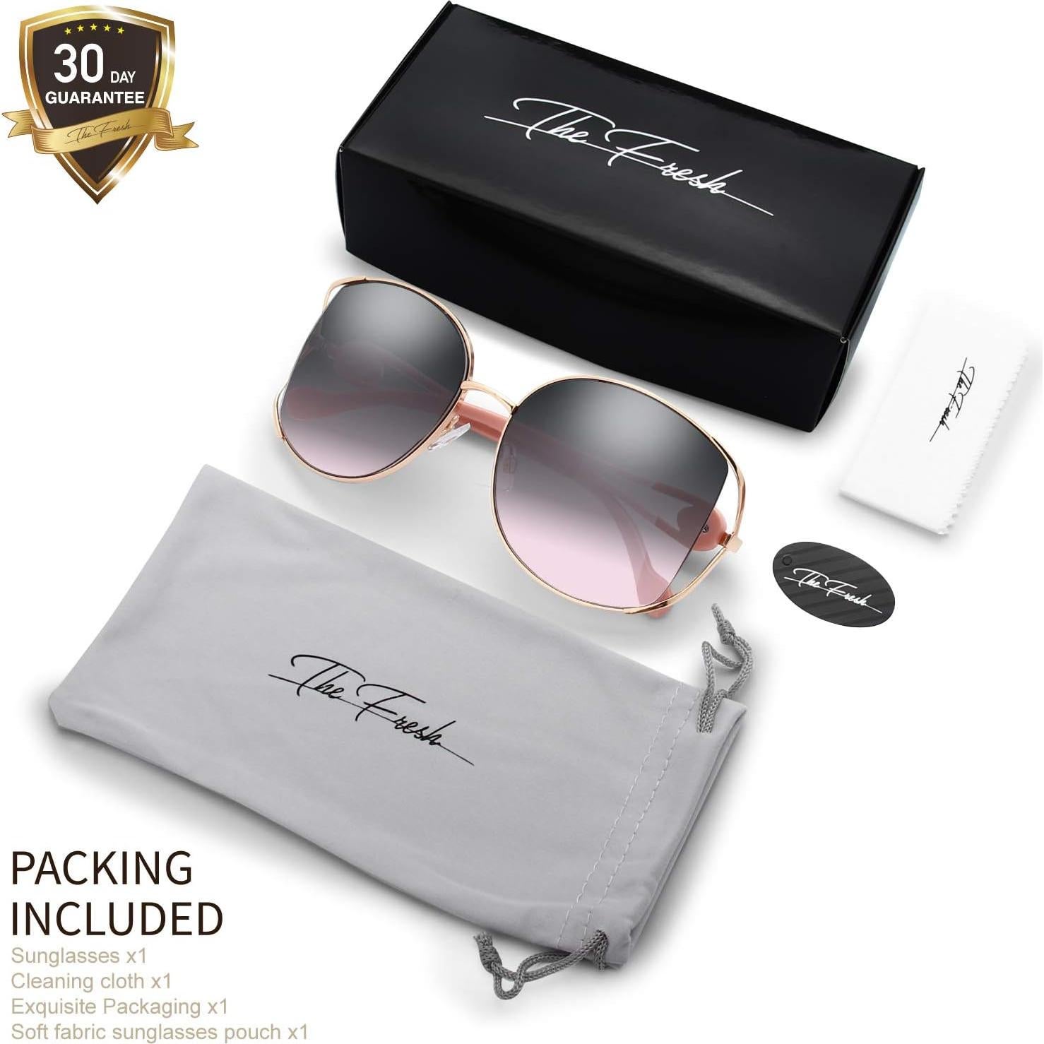 Gafas de Sol Fresco FR1L UV400 para Mujeres - Dorado