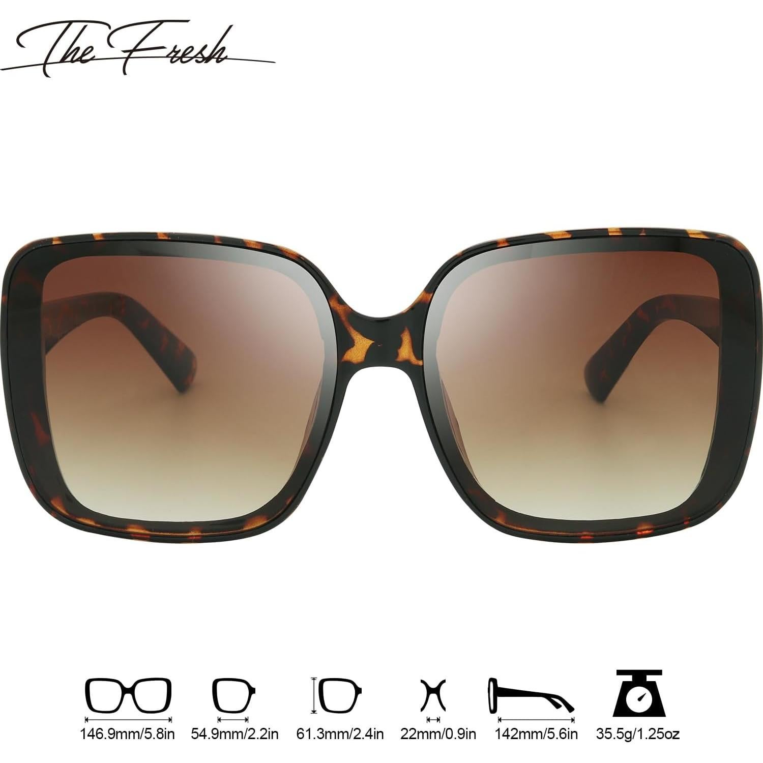 Gafas de Sol Fresco FR1L UV400 para Mujeres - Marrón Degradado