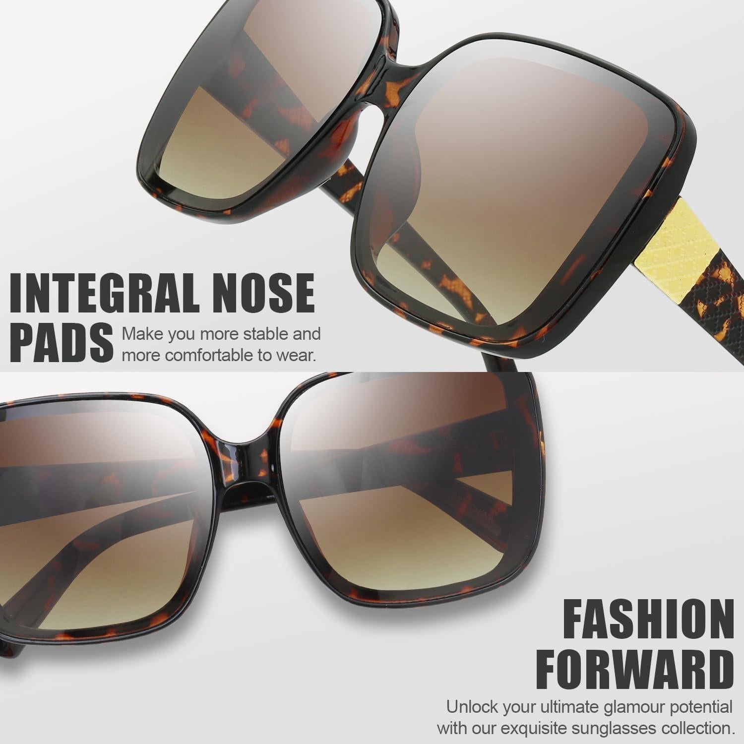 Gafas de Sol Fresco FR1L UV400 para Mujeres - Marrón Degradado