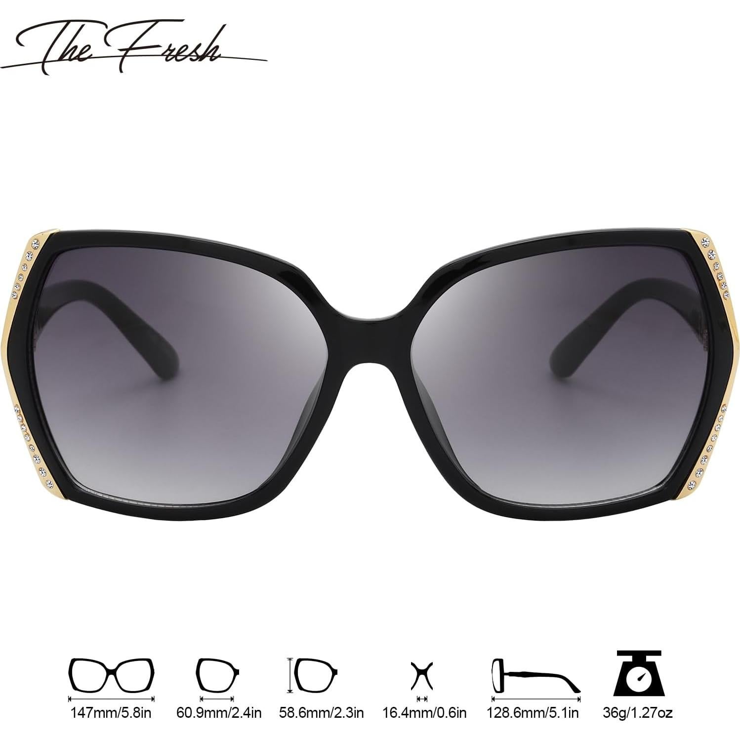 Gafas de Sol Fresco FR1L UV400 para Mujeres - Negro