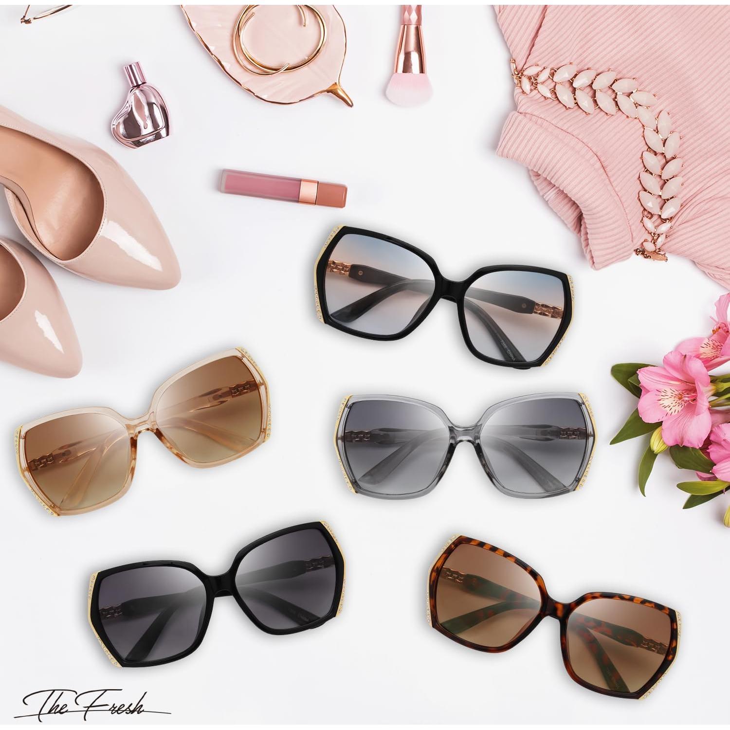 Gafas de Sol Fresco FR1L UV400 para Mujeres - Negro