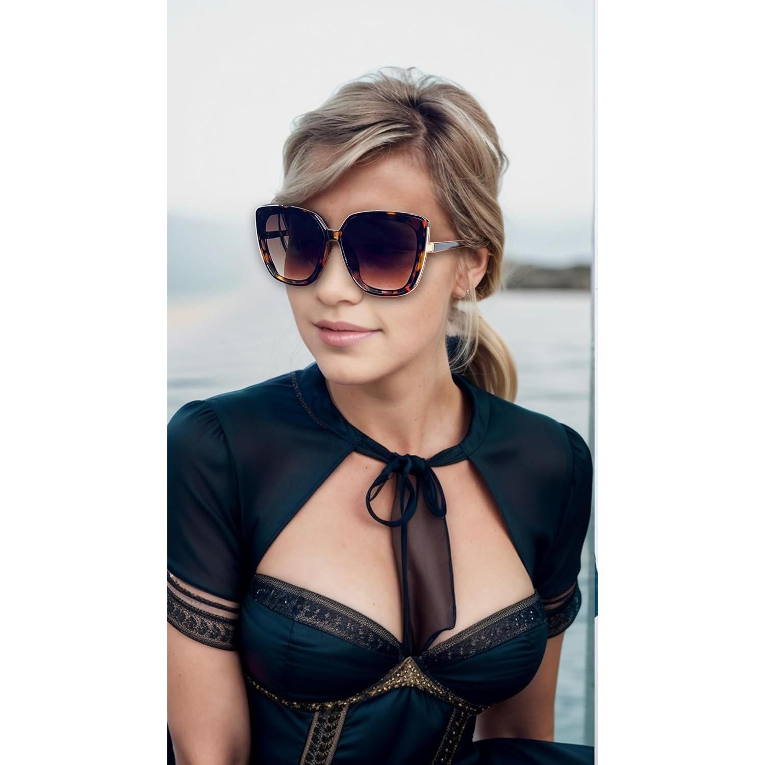 Gafas de Sol Fresco UV400 para Mujeres con Estuche Regalo