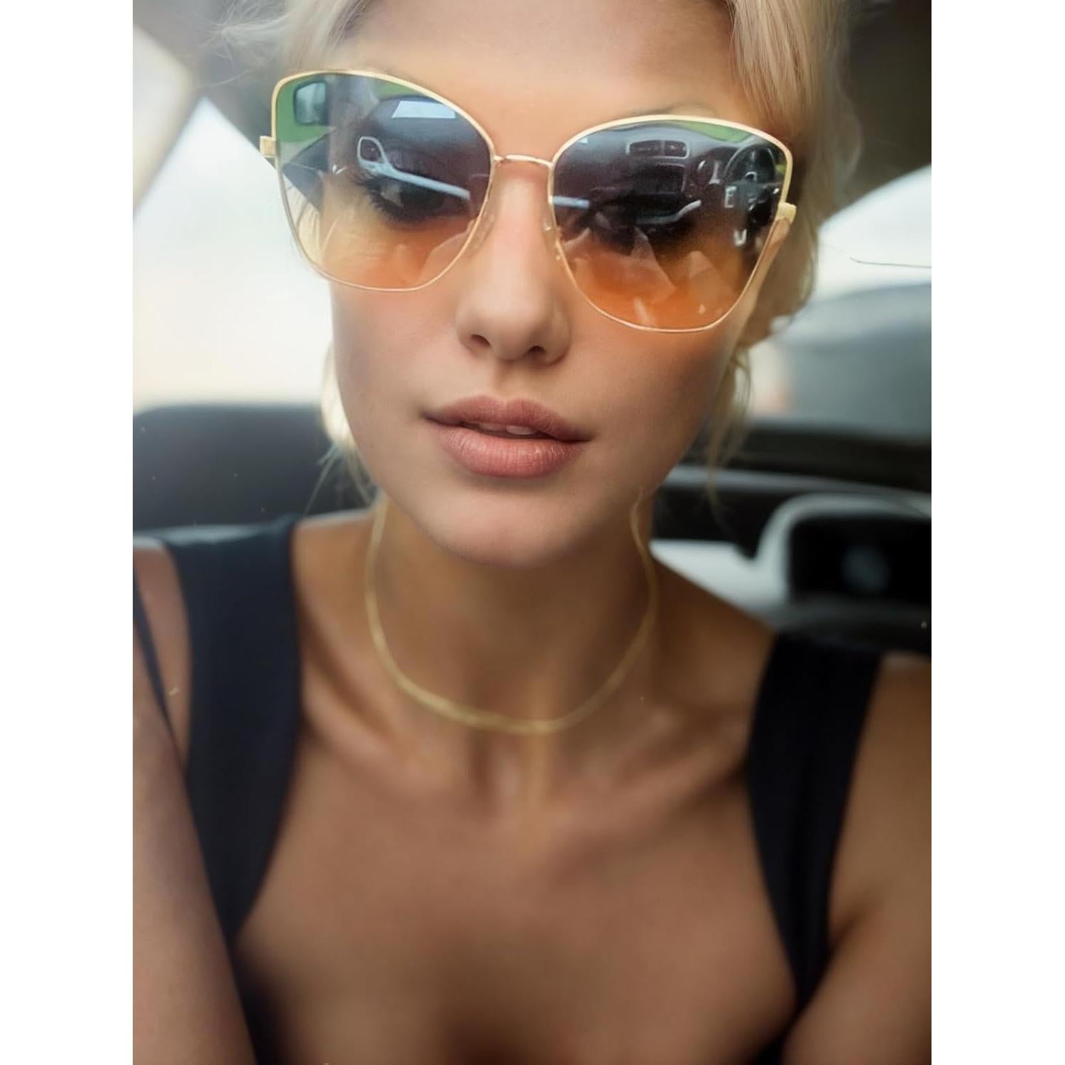 Gafas de Sol Fresco FR1L UV400 para Mujeres Oro Rosa