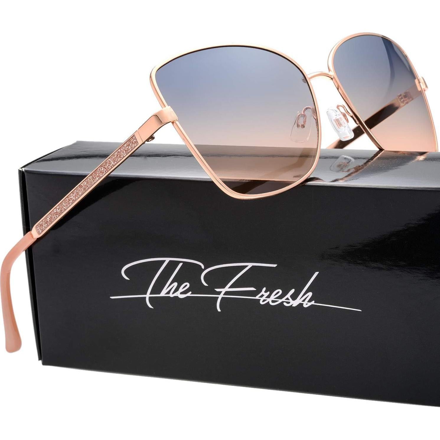 Gafas de Sol Fresco FR1L UV400 para Mujeres Oro Rosa