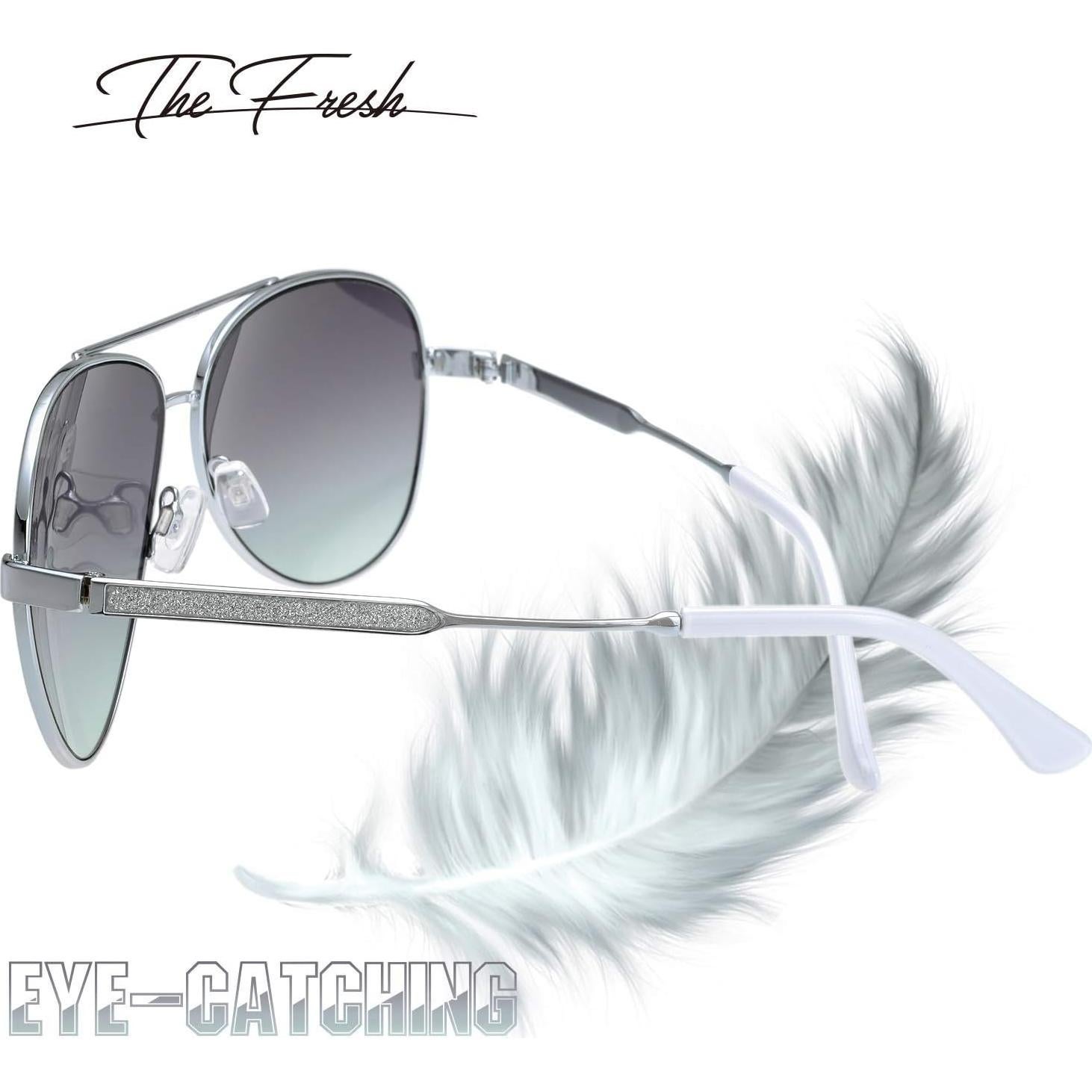 Gafas de Sol Fresco FR1L UV400 para Mujeres Plata