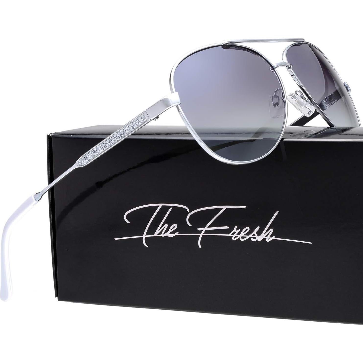 Gafas de Sol Fresco FR1L UV400 para Mujeres Plata