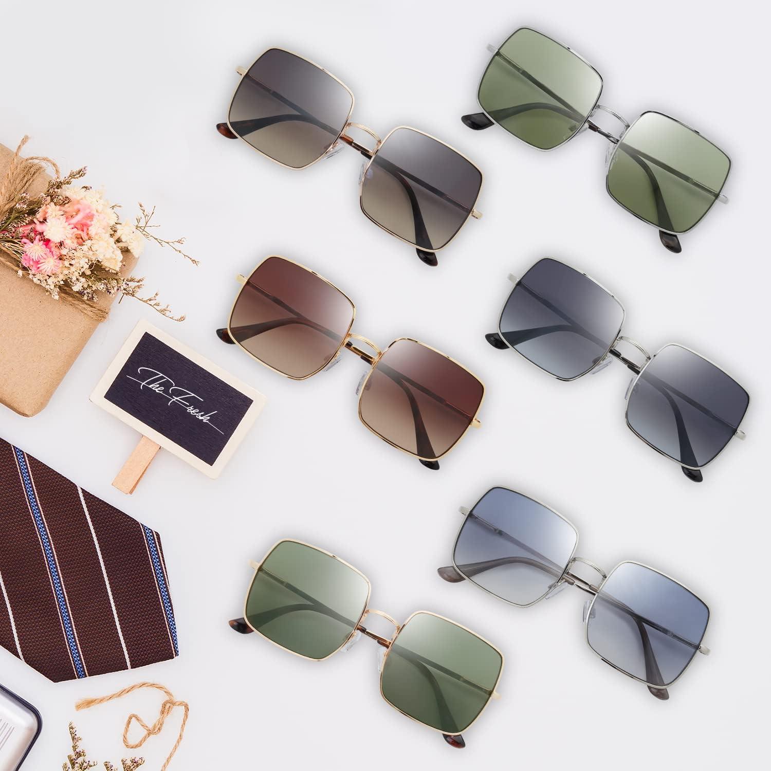 Gafas de Sol Fresco UV400 para Mujeres L191 Plata Verde