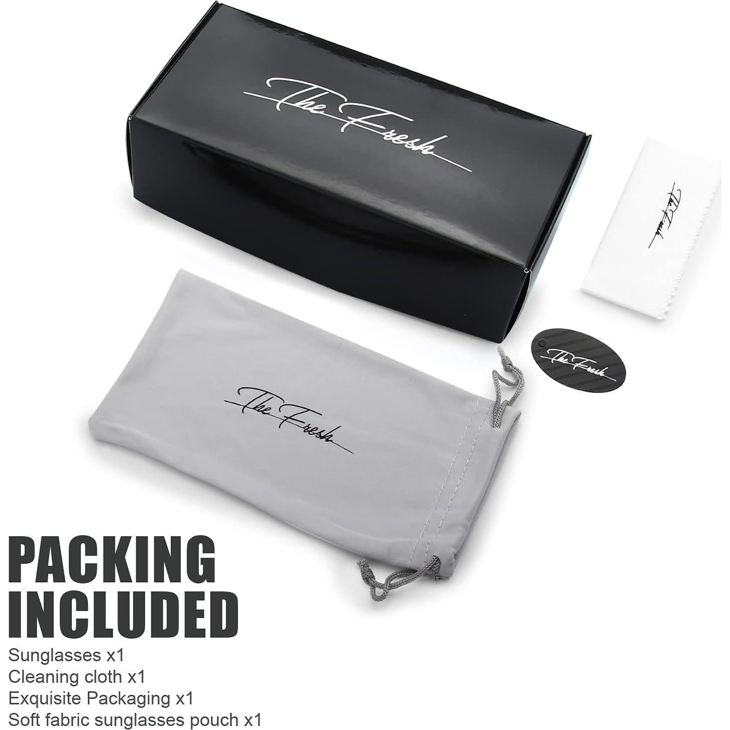 Gafas de Sol Fresco UV400 para Mujeres L191 Plata Verde