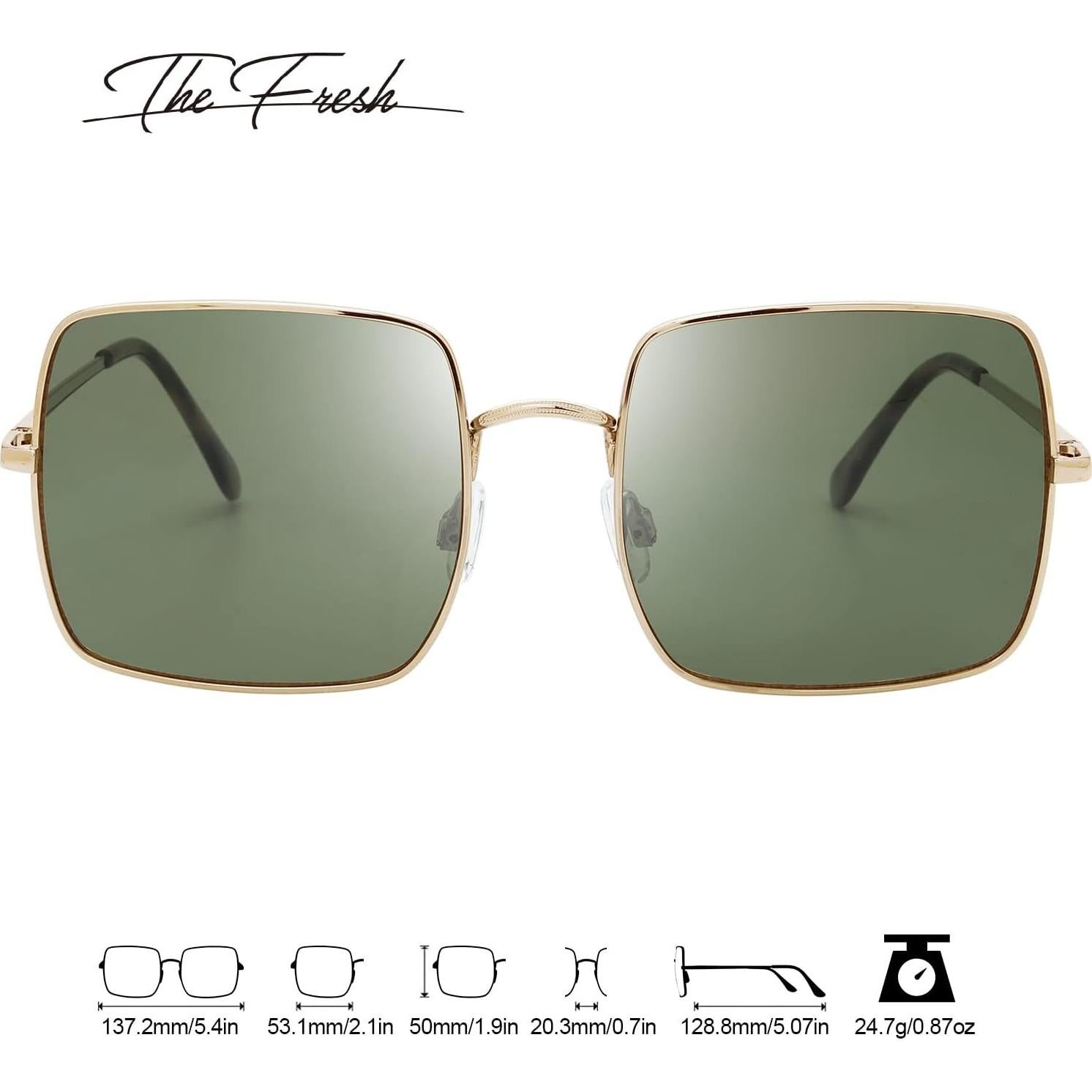 Gafas de Sol Fresco FR1L UV400 para Mujeres - Dorado