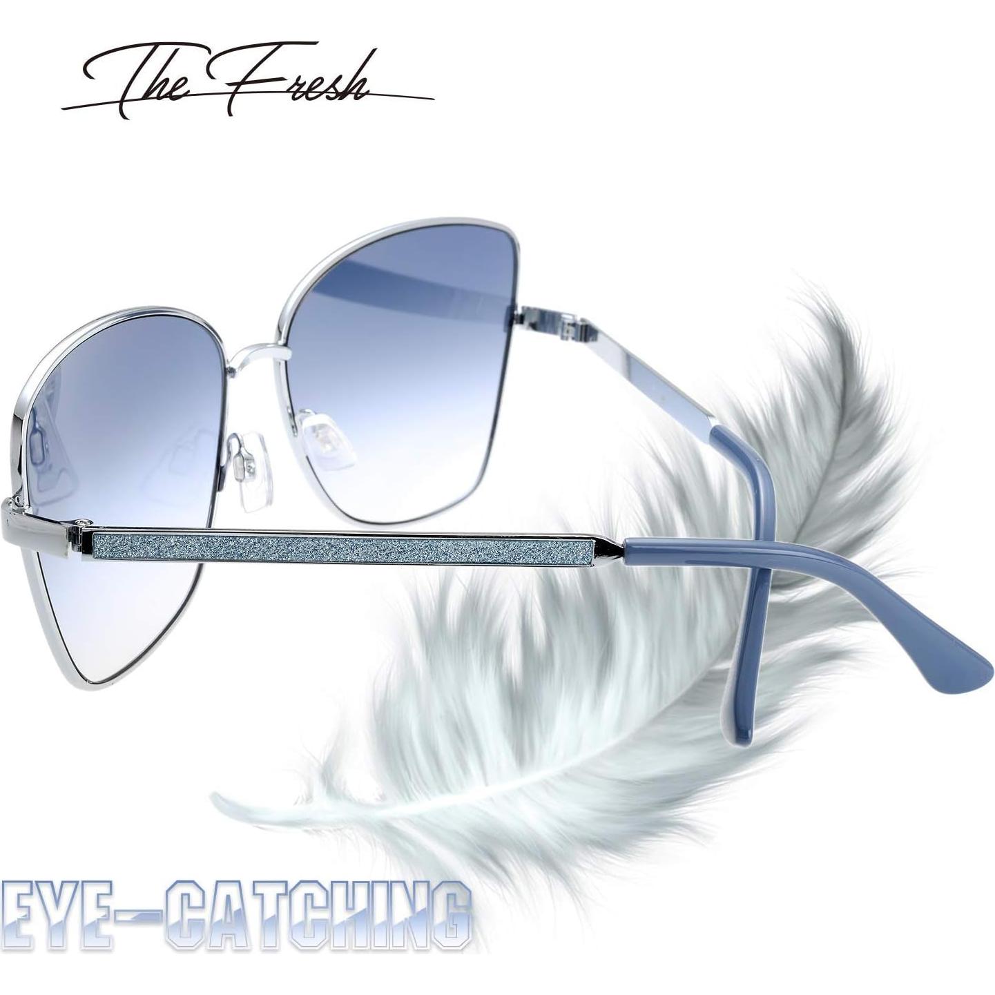 Gafas de Sol Fresco FR1L UV400 para Mujeres - Plata Azul