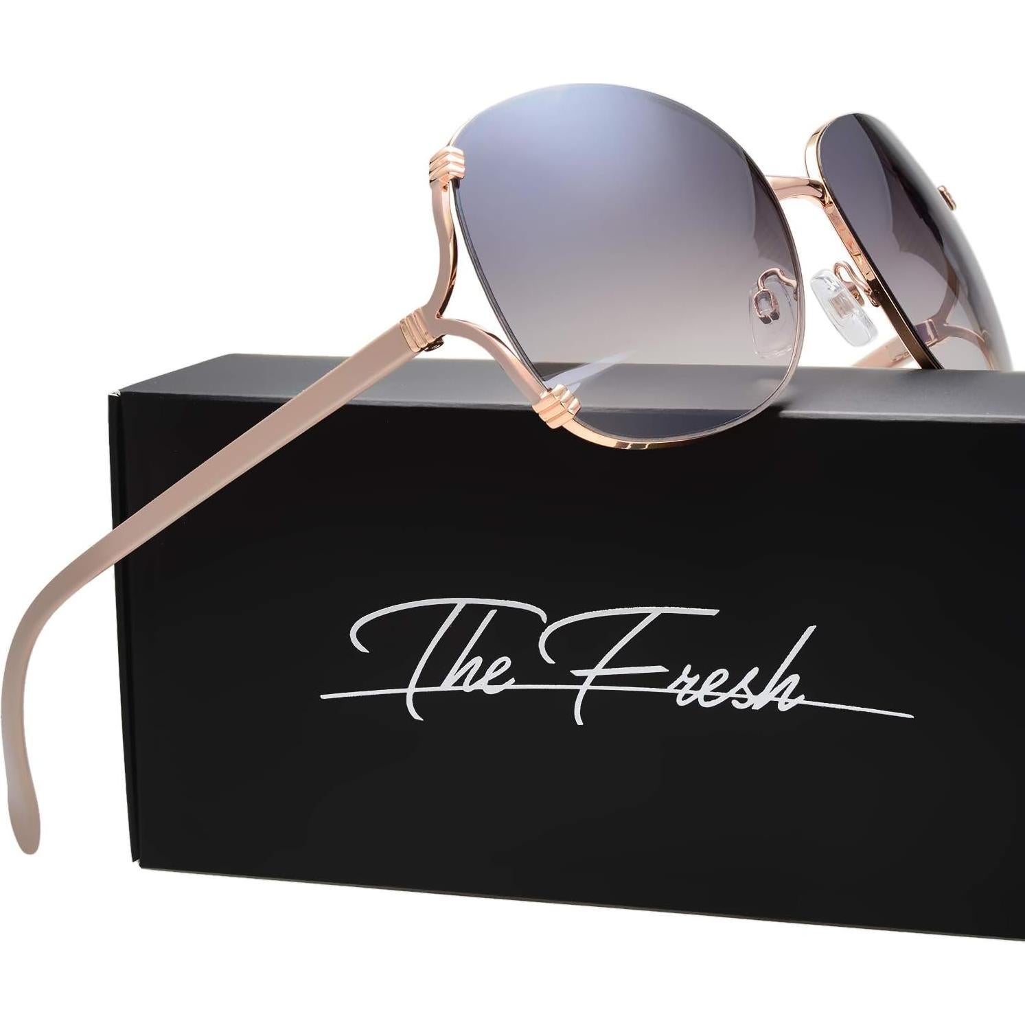 Gafas de Sol Fresco FR1L UV400 para Mujeres - Dorado