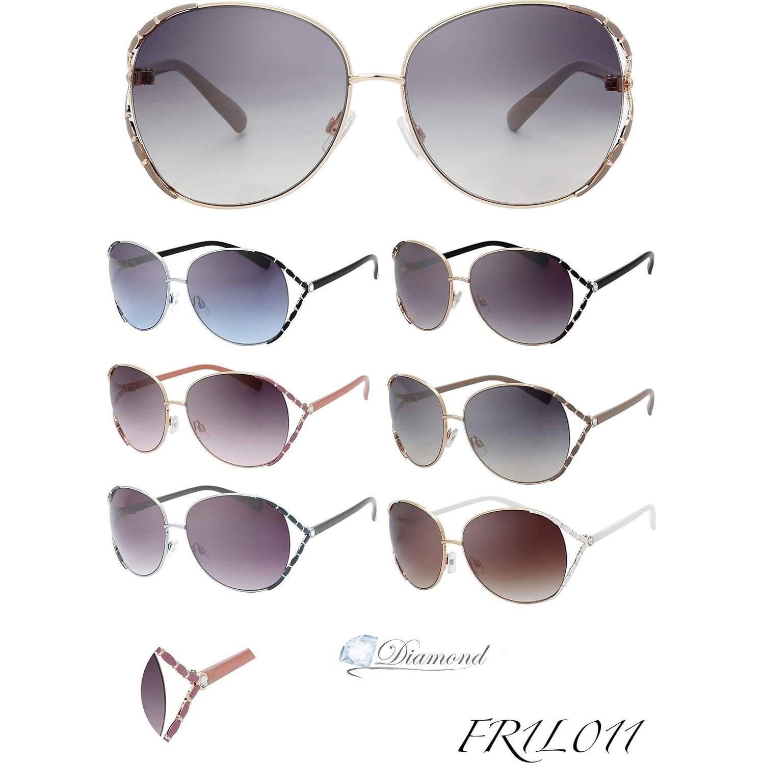 Gafas de Sol Fresco FR1L UV400 para Mujeres - Dorado