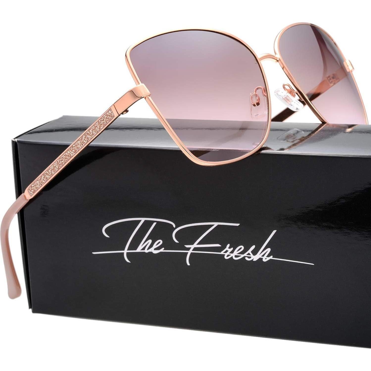 Gafas de Sol Fresco FR1L UV400 para Mujeres Oro Rosa