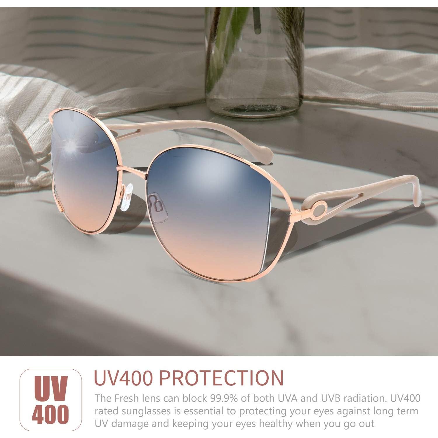 Gafas de Sol Fresco FR1L UV400 para Mujeres Oro Rosa