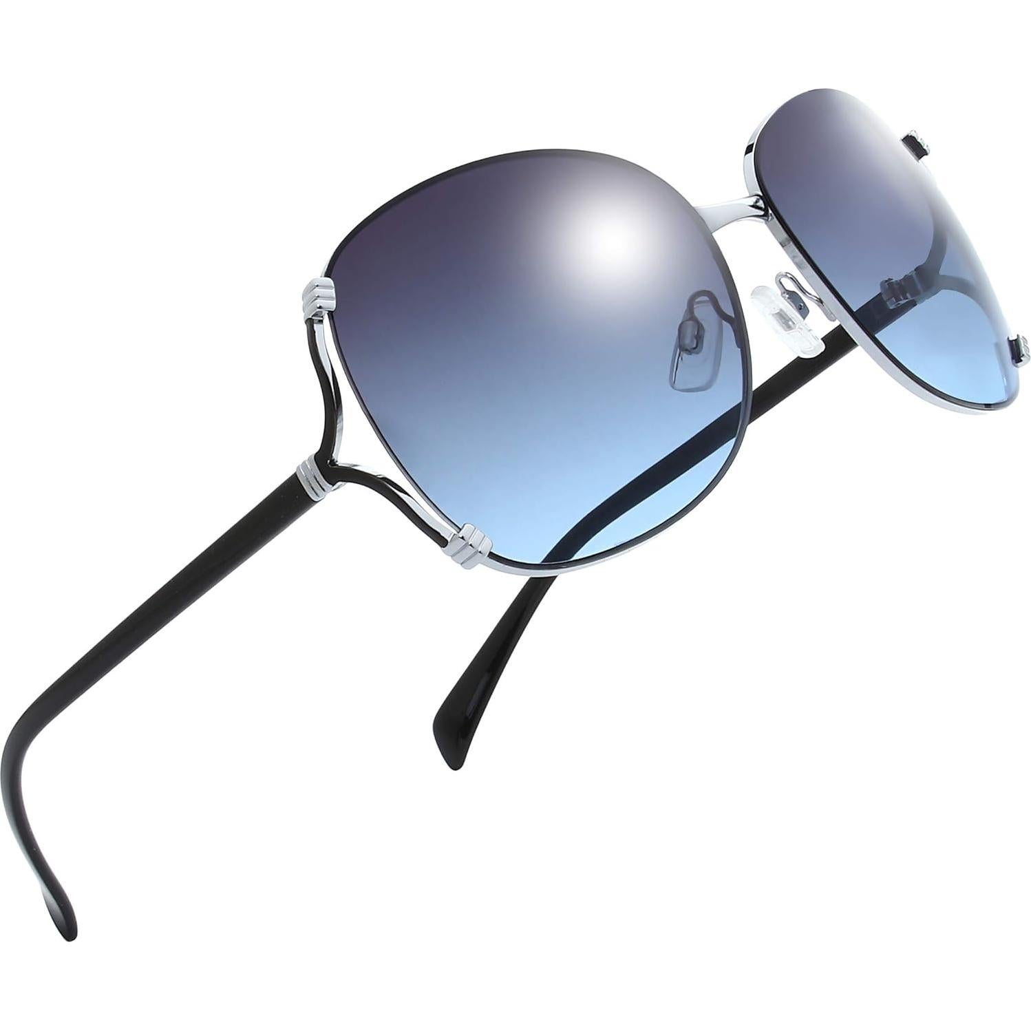 Gafas de Sol UV400 Frescas para Mujeres L124 Plata