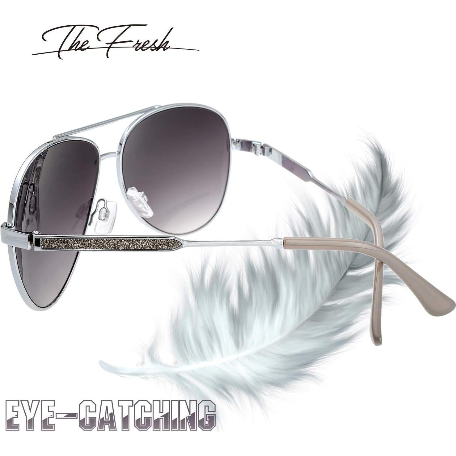 Gafas de Sol Fresco FR1L UV400 para Mujeres - Plata
