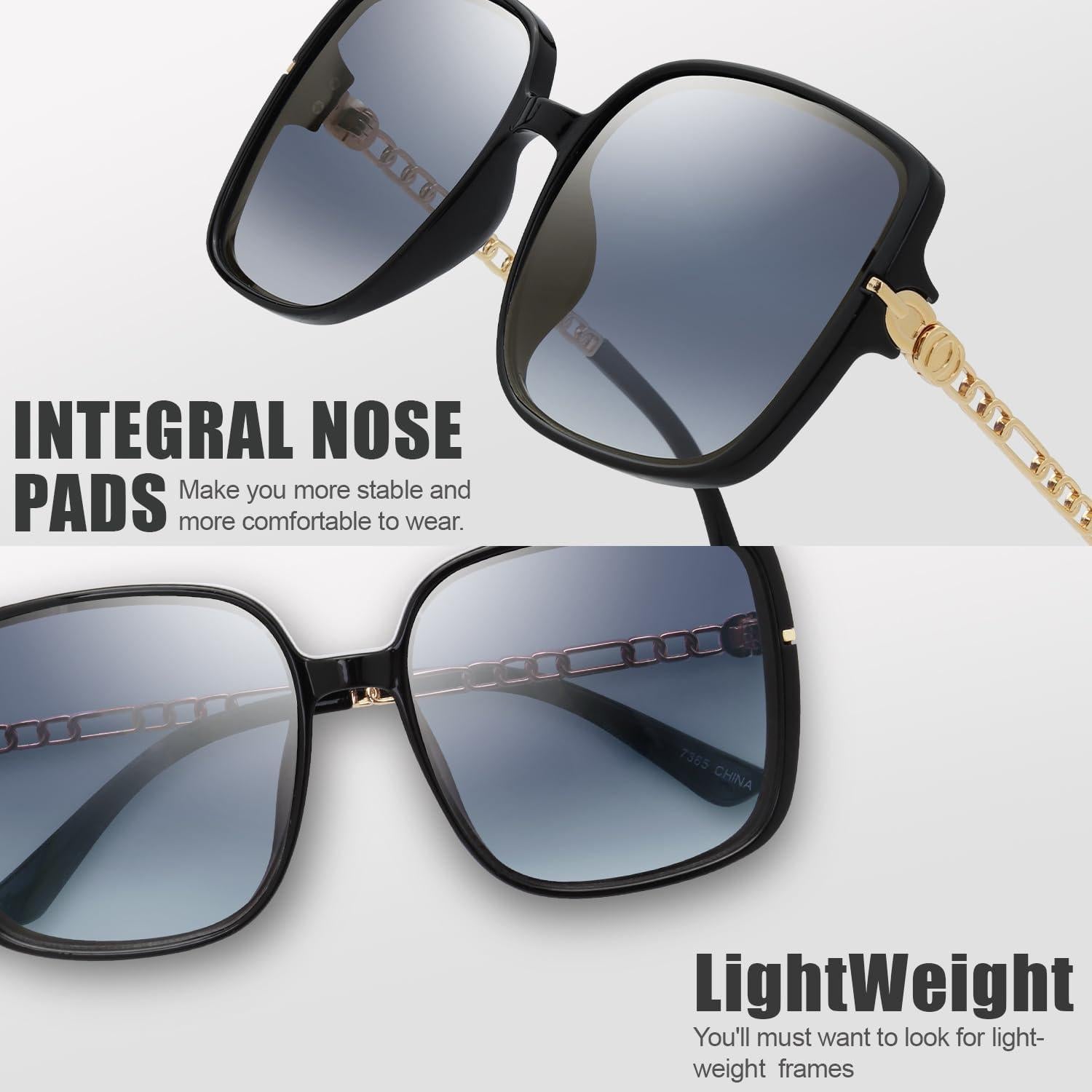 Gafas de Sol Fresco FR1L UV400 para Mujeres - Negro